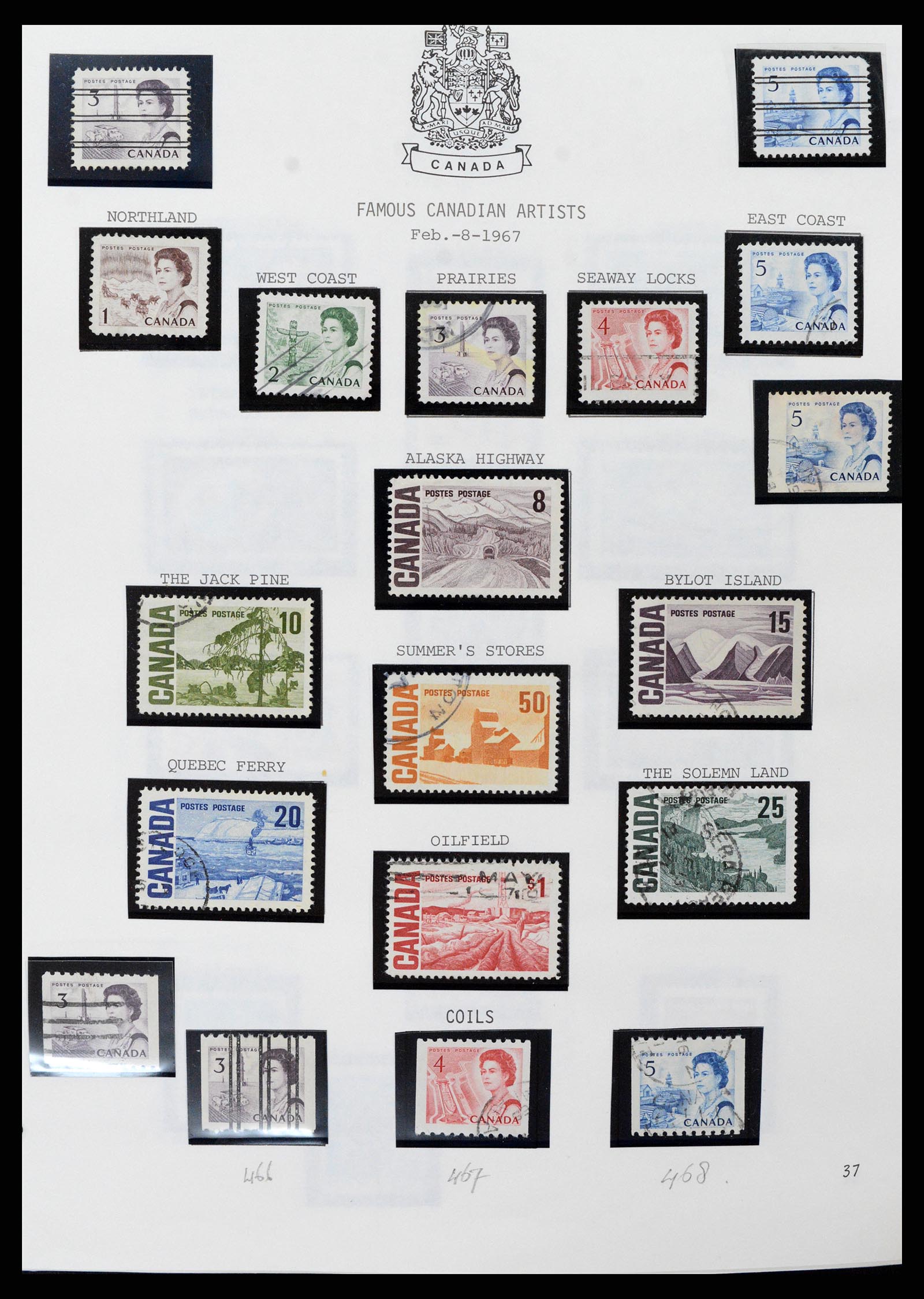 37086 037 - Stamp collection 37086 Canada 1859-2015.