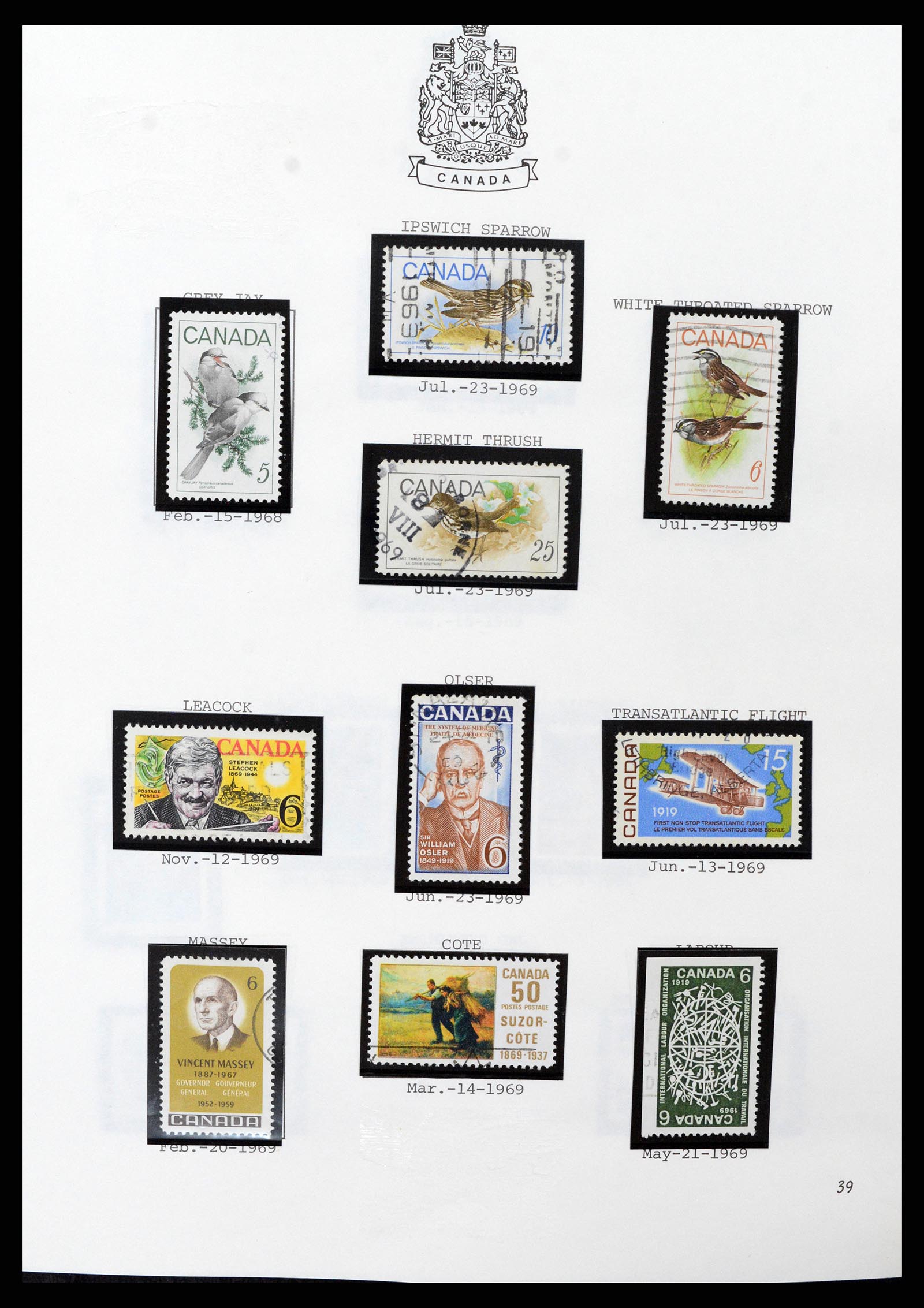 37086 039 - Stamp collection 37086 Canada 1859-2015.