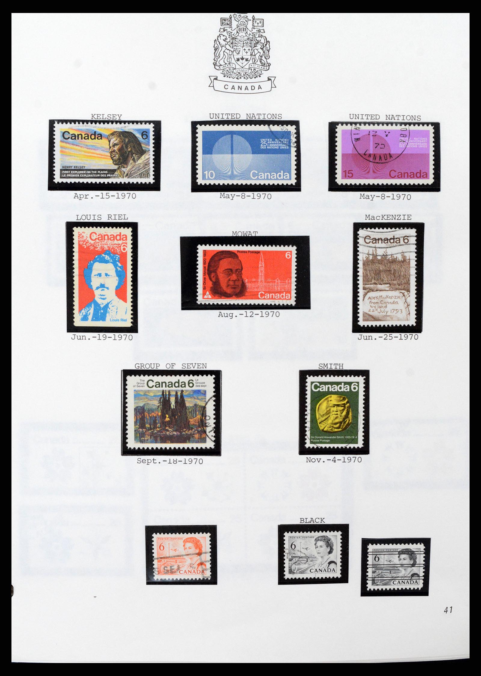 37086 041 - Stamp collection 37086 Canada 1859-2015.