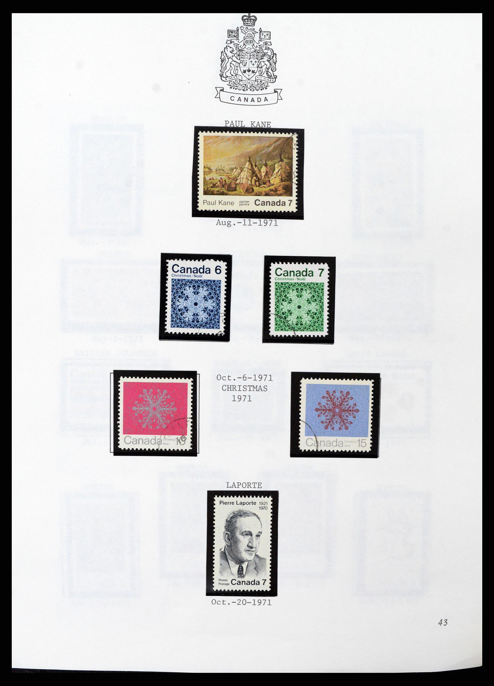 37086 043 - Stamp collection 37086 Canada 1859-2015.