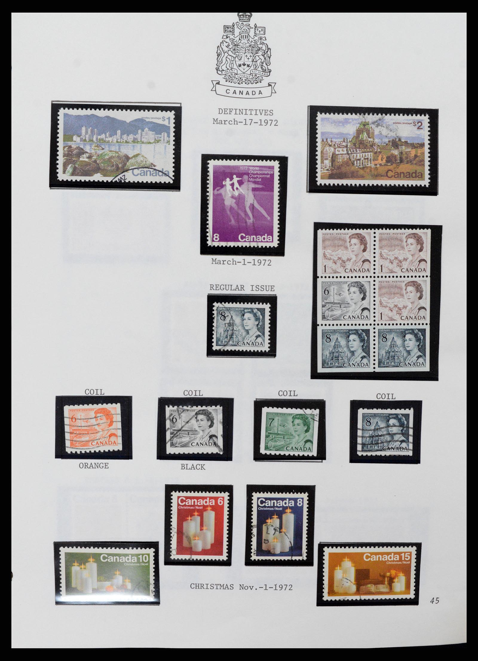 37086 045 - Stamp collection 37086 Canada 1859-2015.