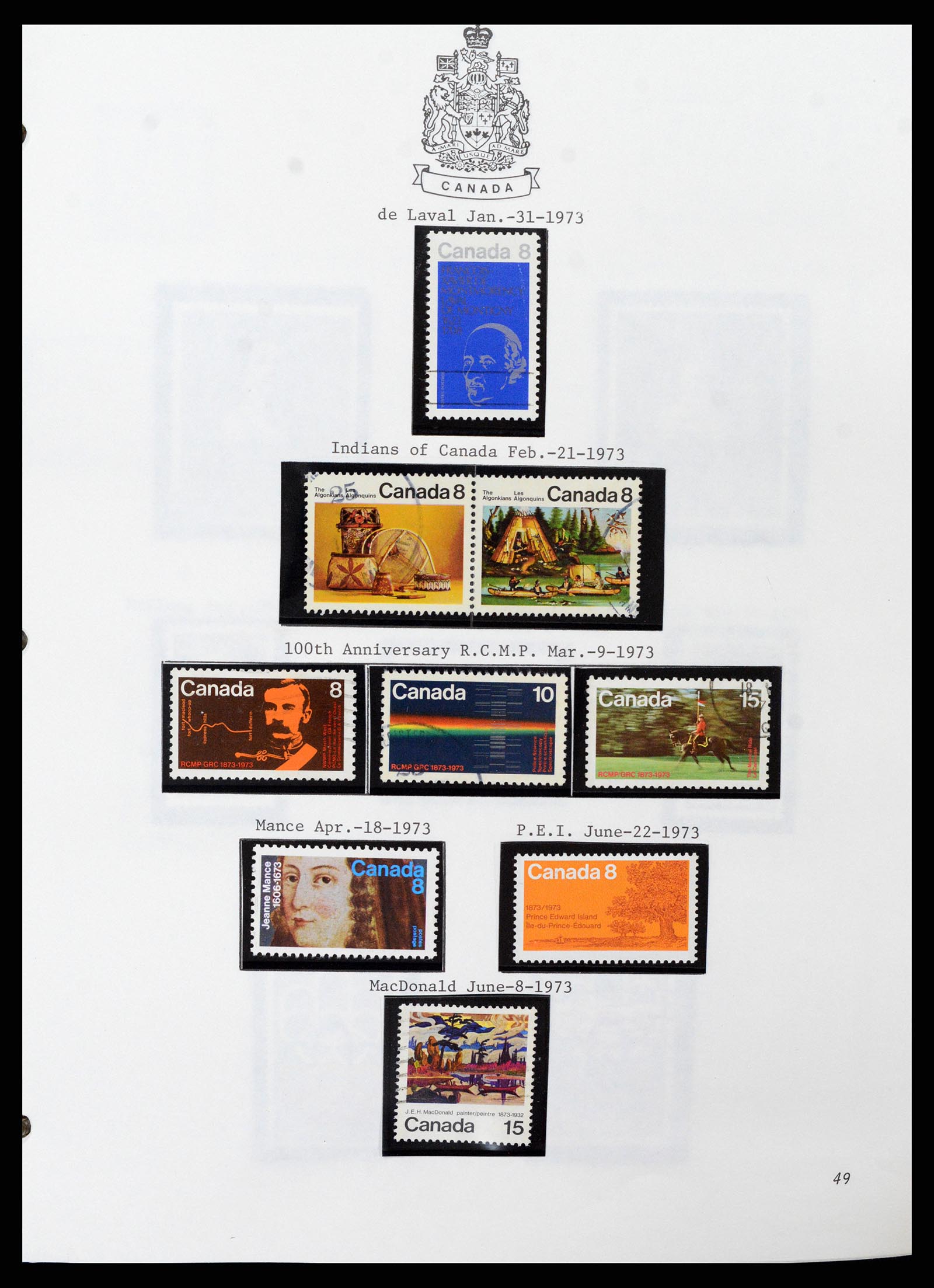 37086 049 - Stamp collection 37086 Canada 1859-2015.
