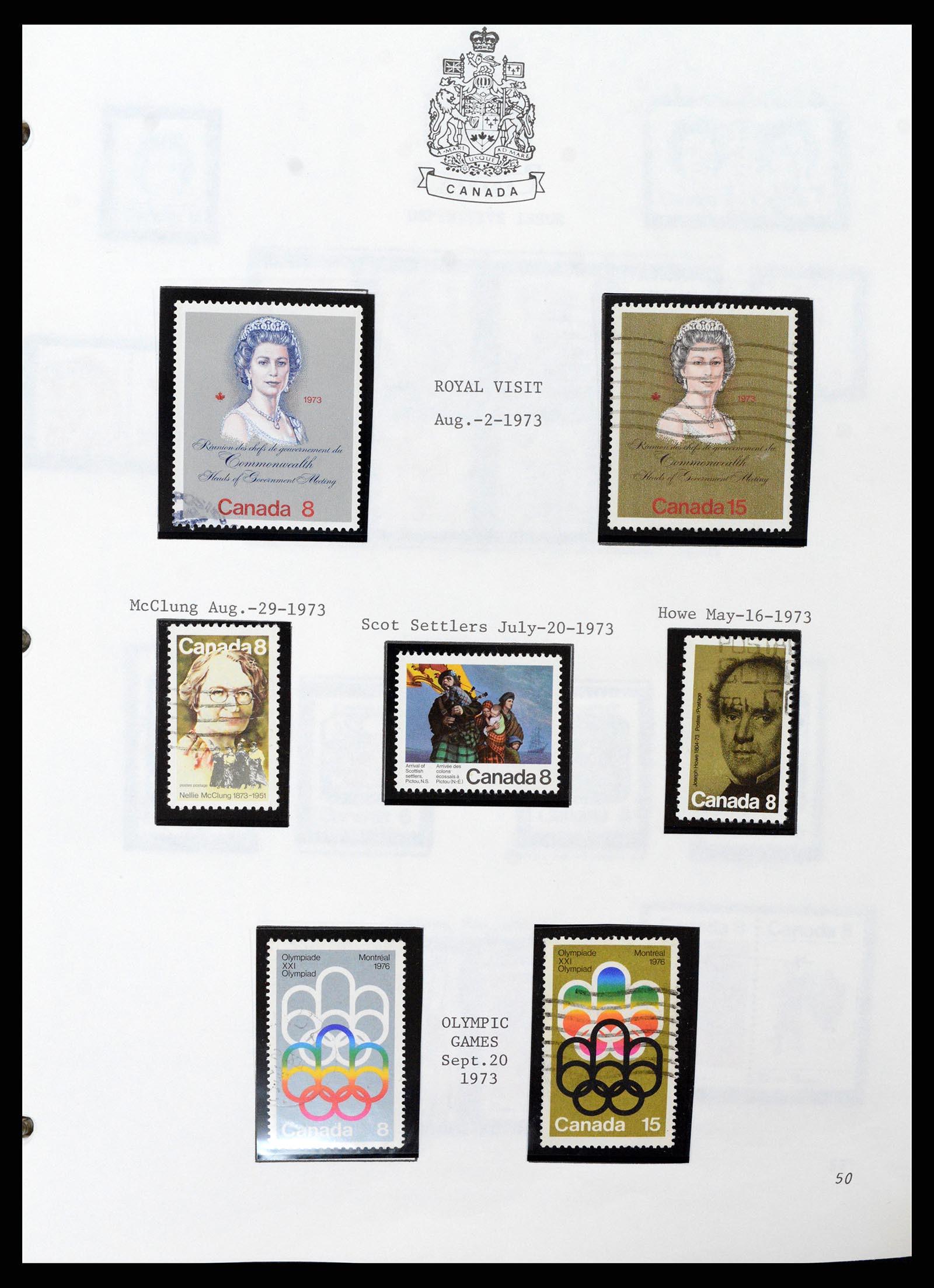 37086 050 - Stamp collection 37086 Canada 1859-2015.