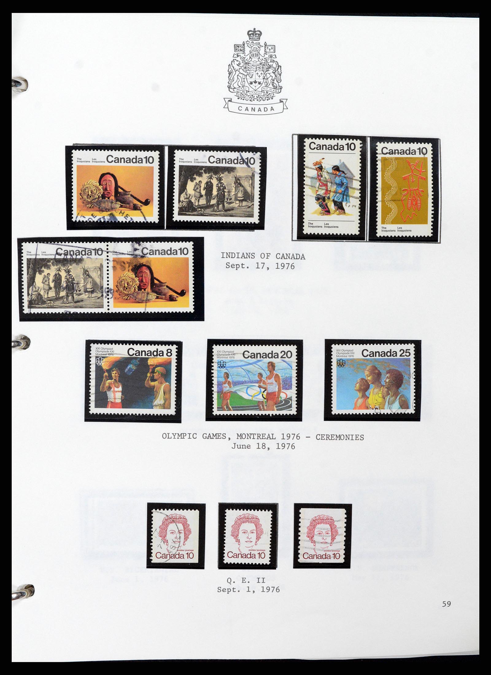 37086 059 - Stamp collection 37086 Canada 1859-2015.