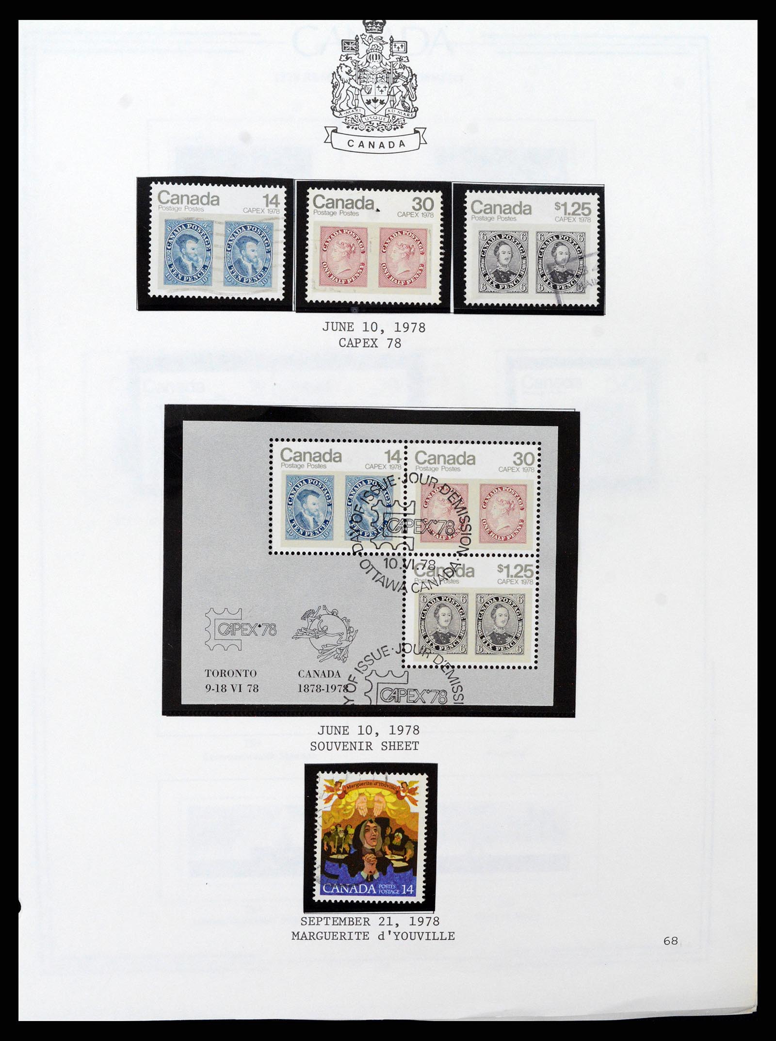 37086 068 - Stamp collection 37086 Canada 1859-2015.