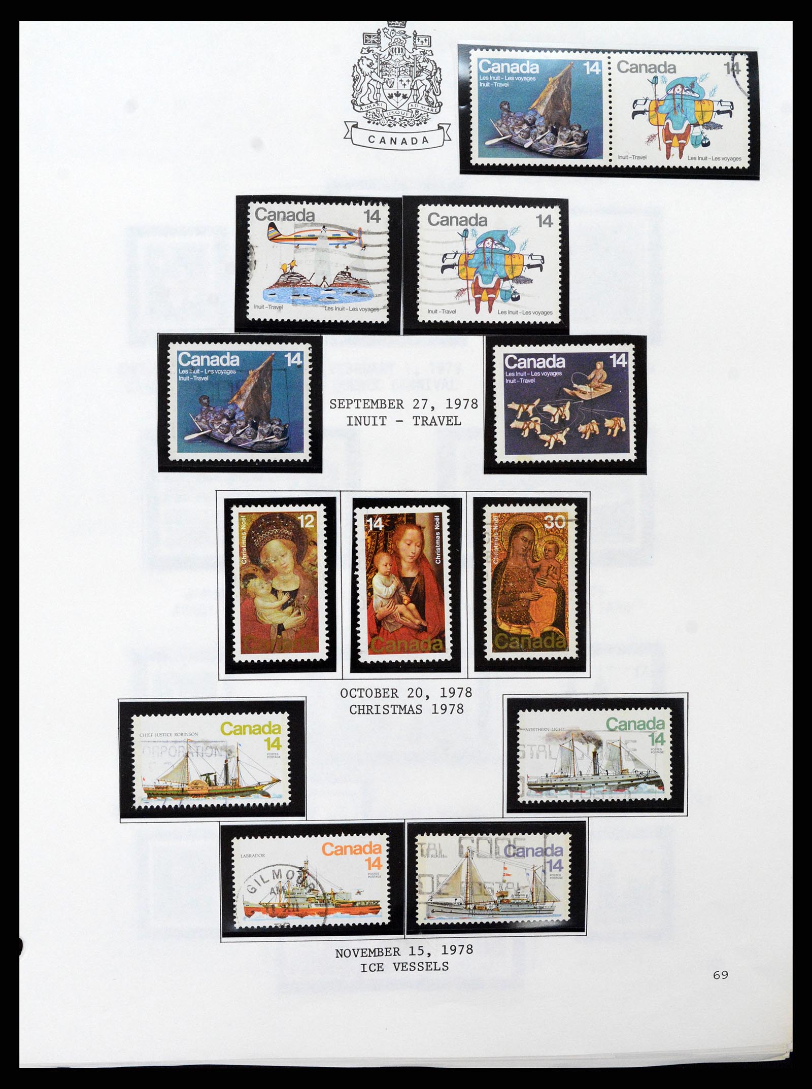 37086 070 - Stamp collection 37086 Canada 1859-2015.