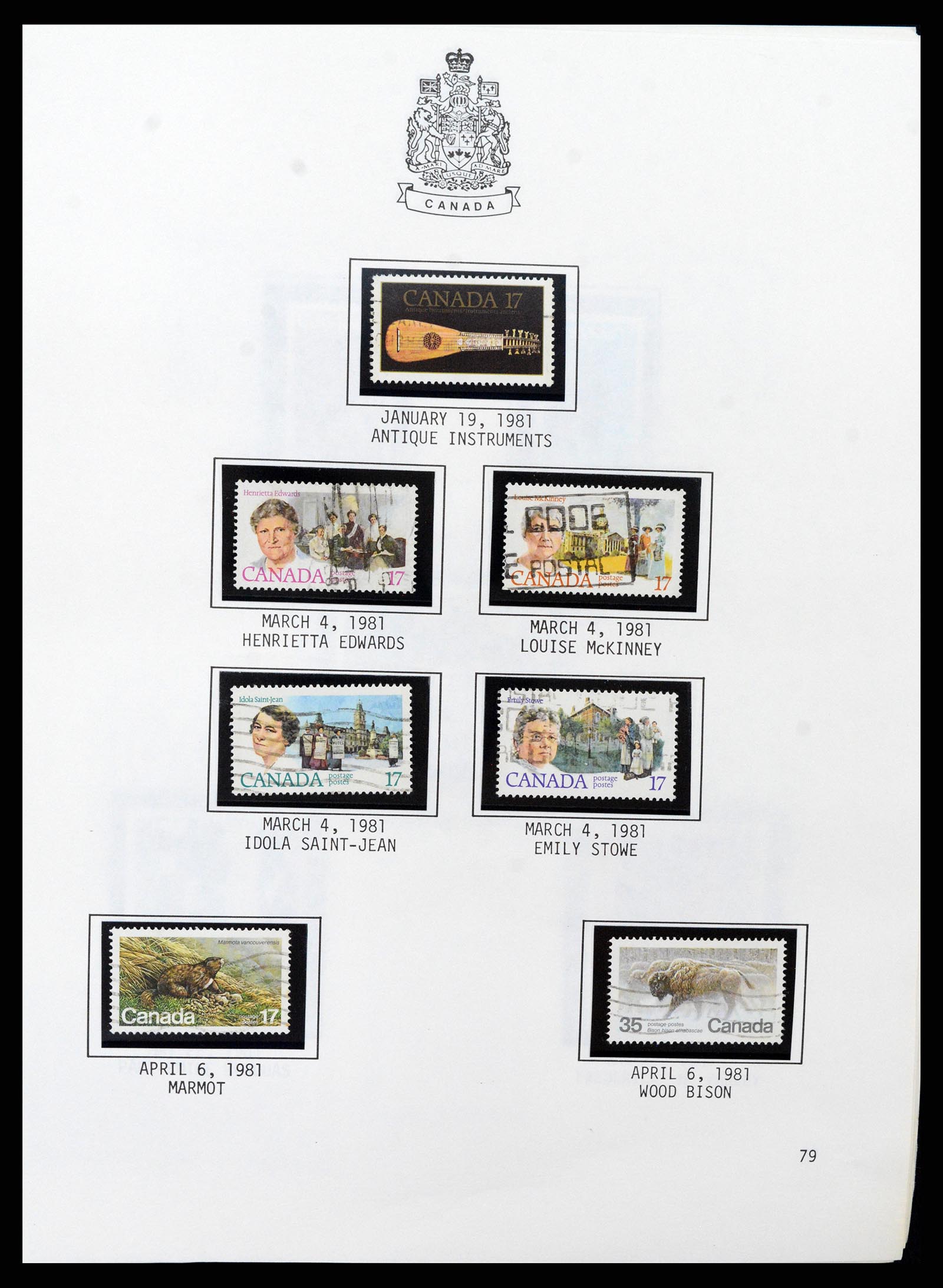 37086 080 - Stamp collection 37086 Canada 1859-2015.