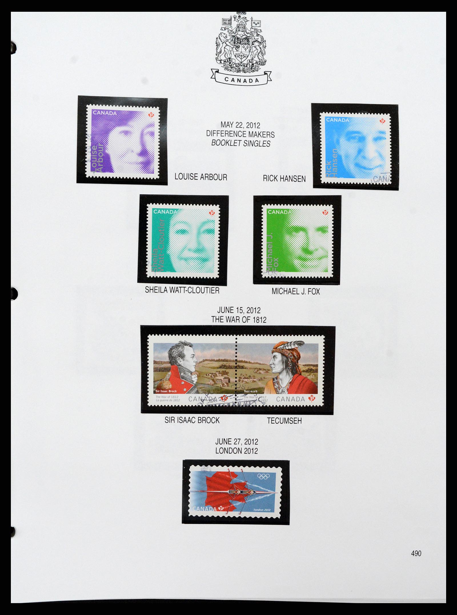 37086 622 - Stamp collection 37086 Canada 1859-2015.