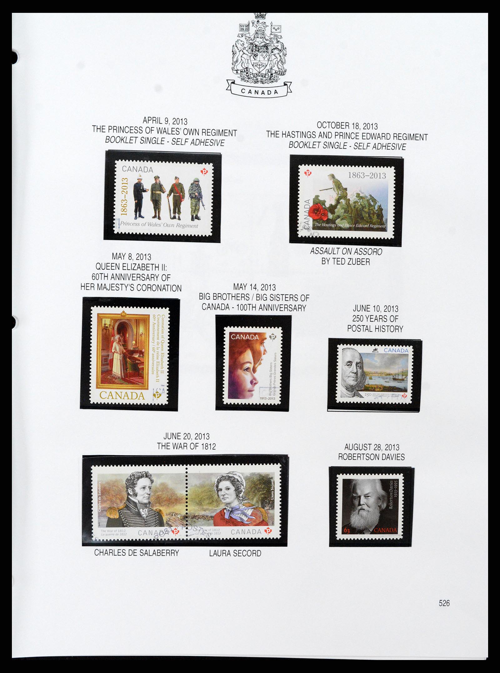 37086 658 - Stamp collection 37086 Canada 1859-2015.