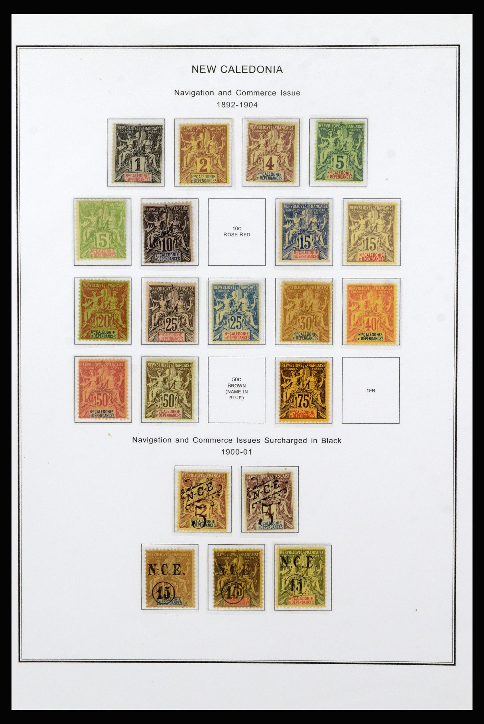 37087 002 - Postzegelverzameling 37087 Nieuw Caledonië 1891-1975.