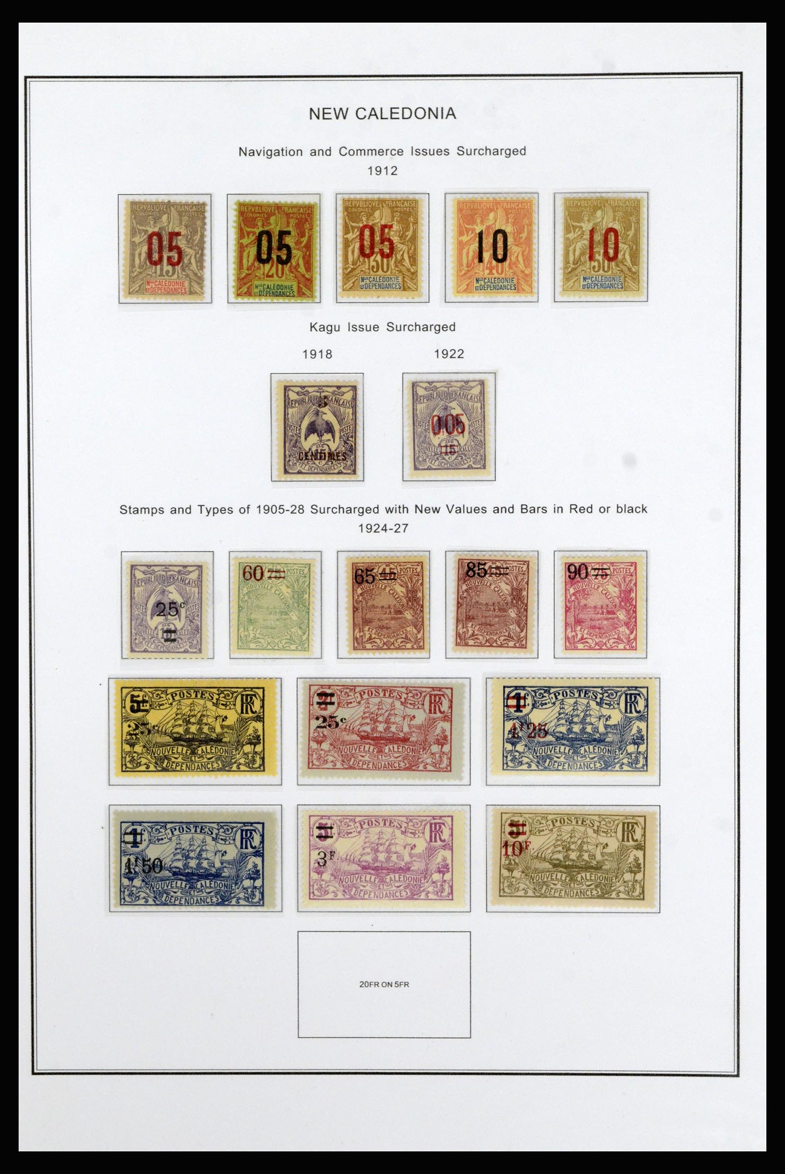 37087 005 - Postzegelverzameling 37087 Nieuw Caledonië 1891-1975.