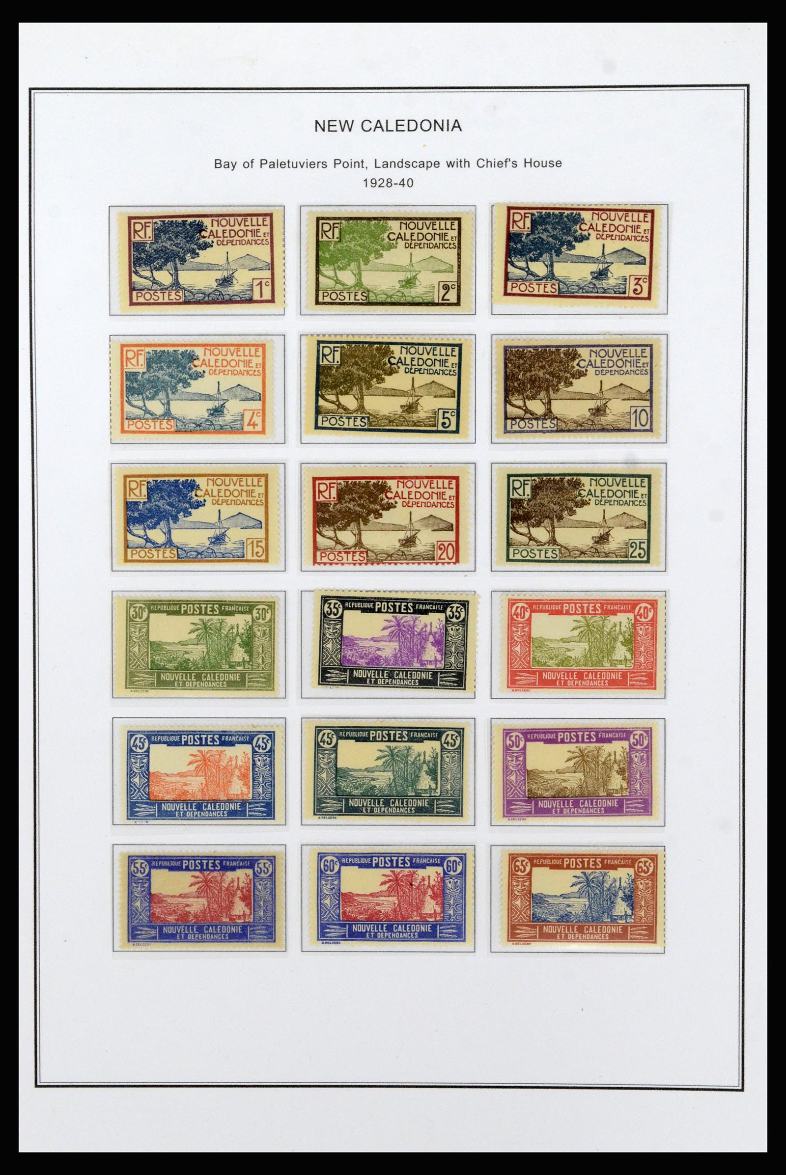 37087 006 - Postzegelverzameling 37087 Nieuw Caledonië 1891-1975.