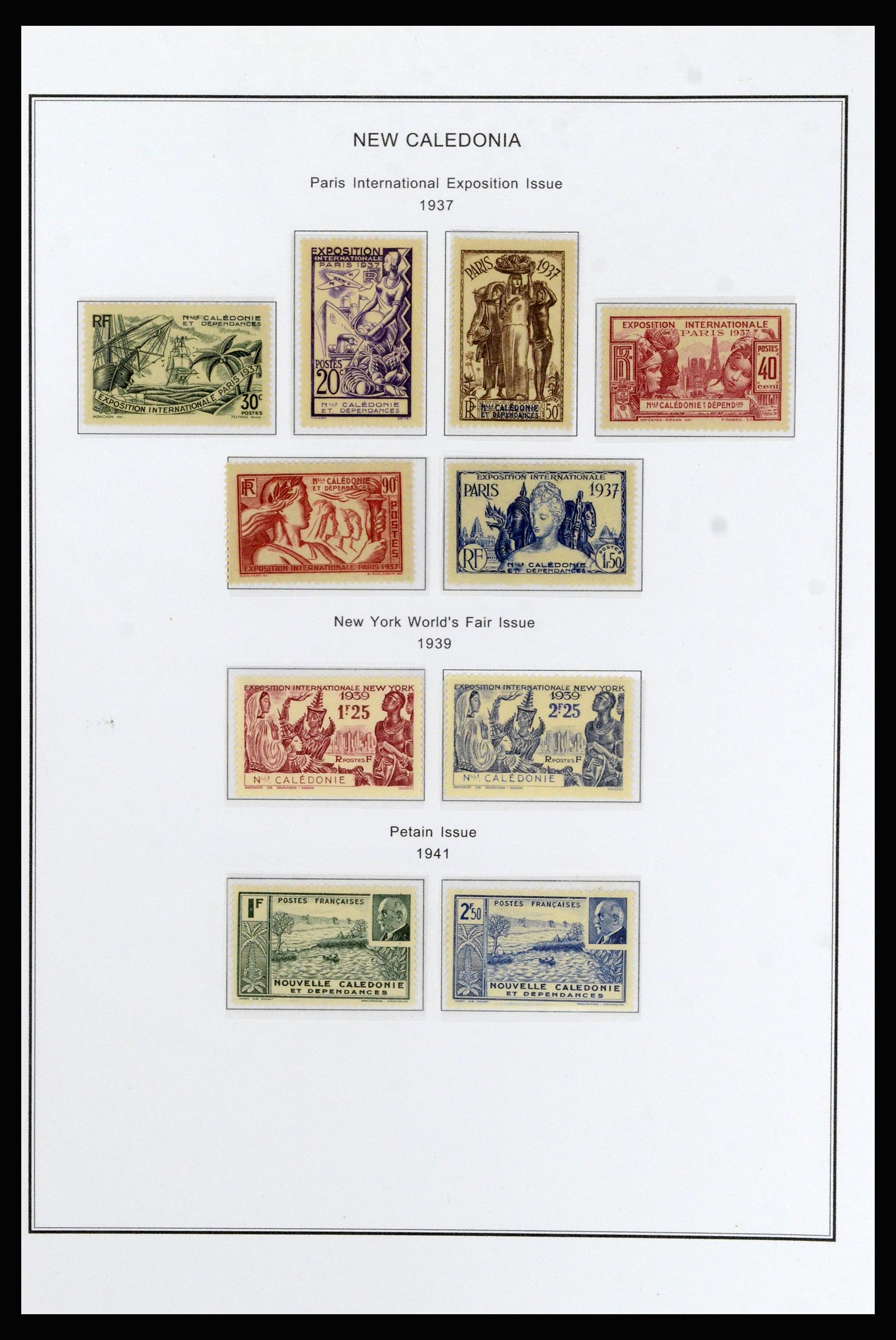 37087 011 - Postzegelverzameling 37087 Nieuw Caledonië 1891-1975.