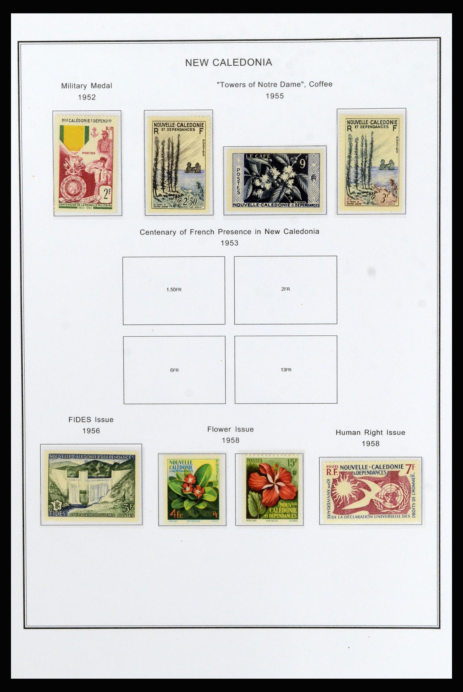 37087 017 - Postzegelverzameling 37087 Nieuw Caledonië 1891-1975.