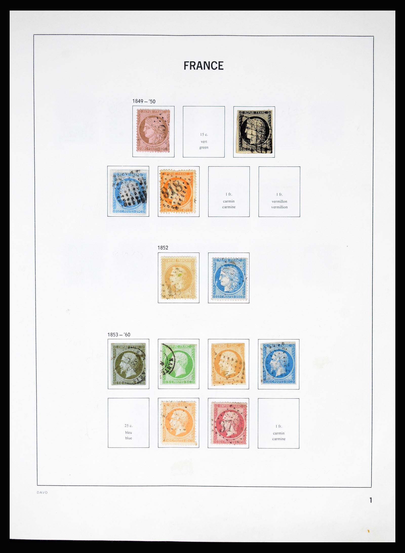 37088 001 - Postzegelverzameling 37088 Frankrijk 1849-1994.
