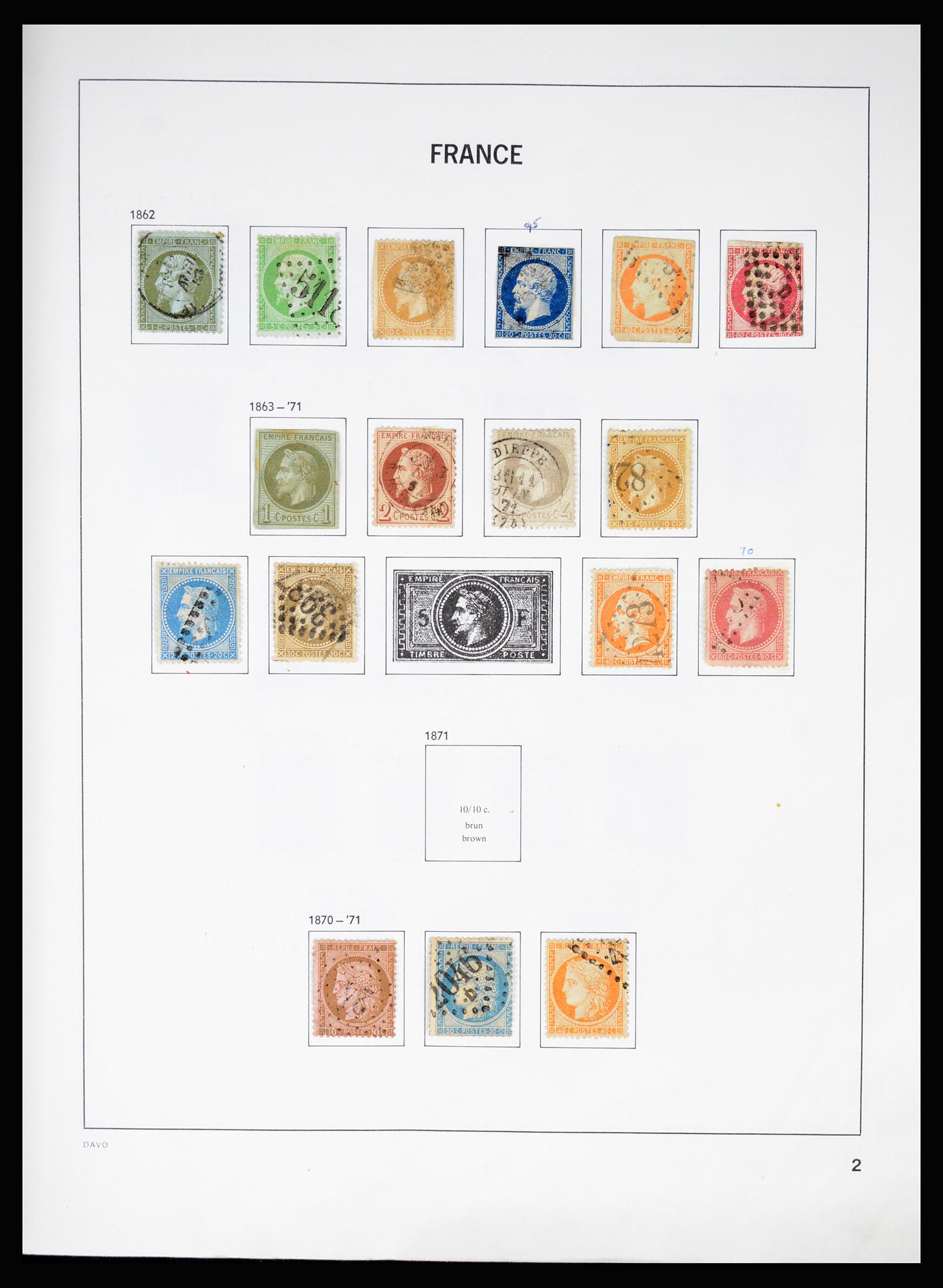 37088 002 - Postzegelverzameling 37088 Frankrijk 1849-1994.