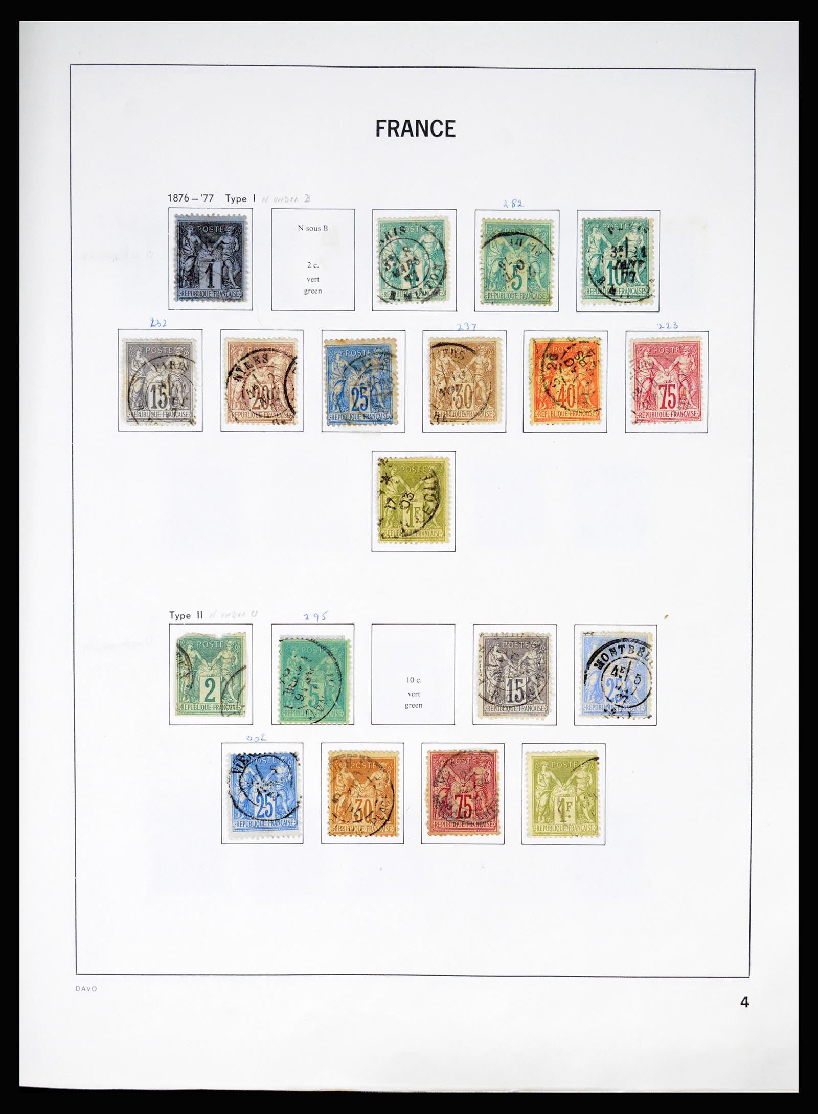 37088 004 - Postzegelverzameling 37088 Frankrijk 1849-1994.