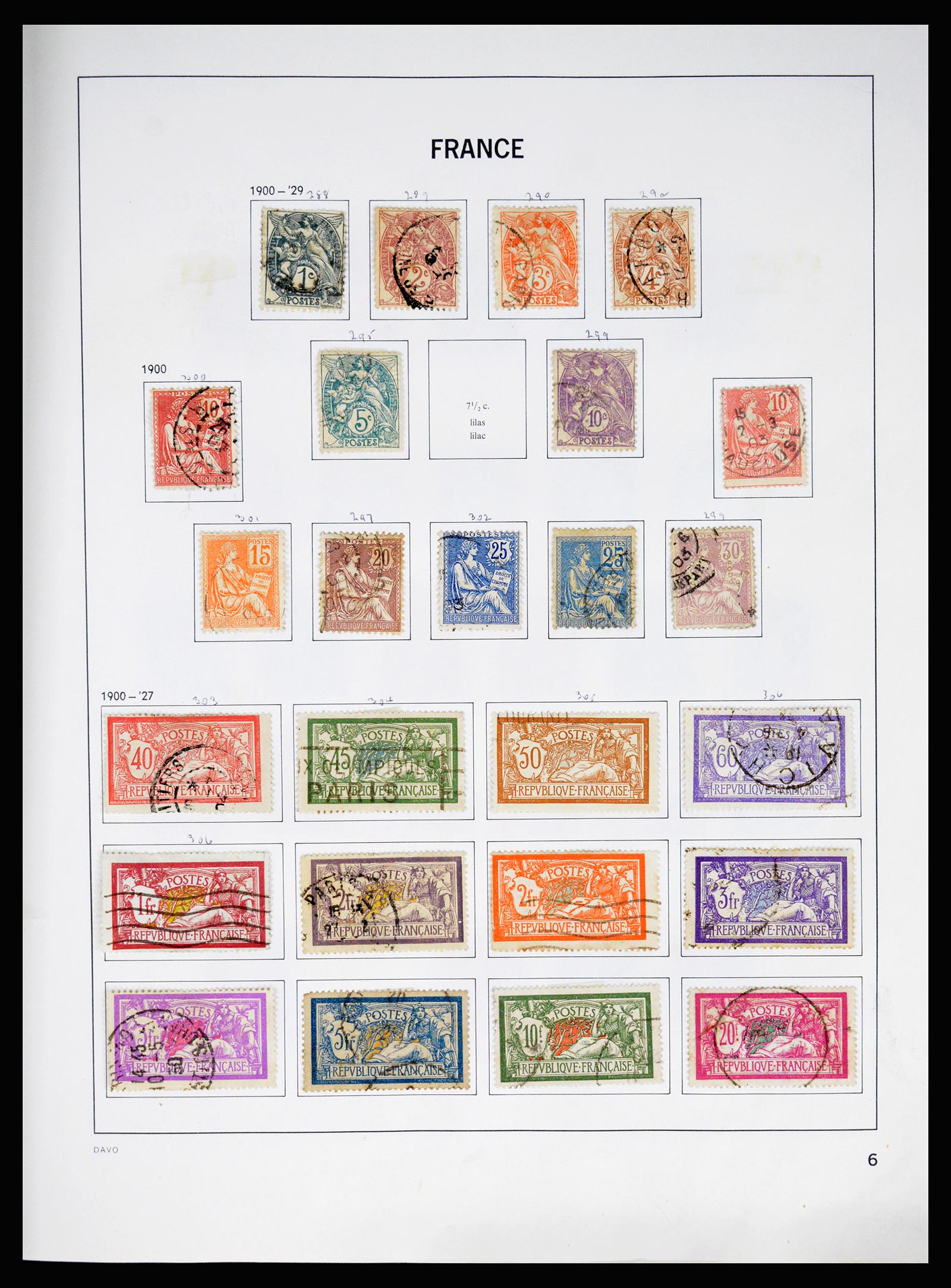 37088 006 - Postzegelverzameling 37088 Frankrijk 1849-1994.