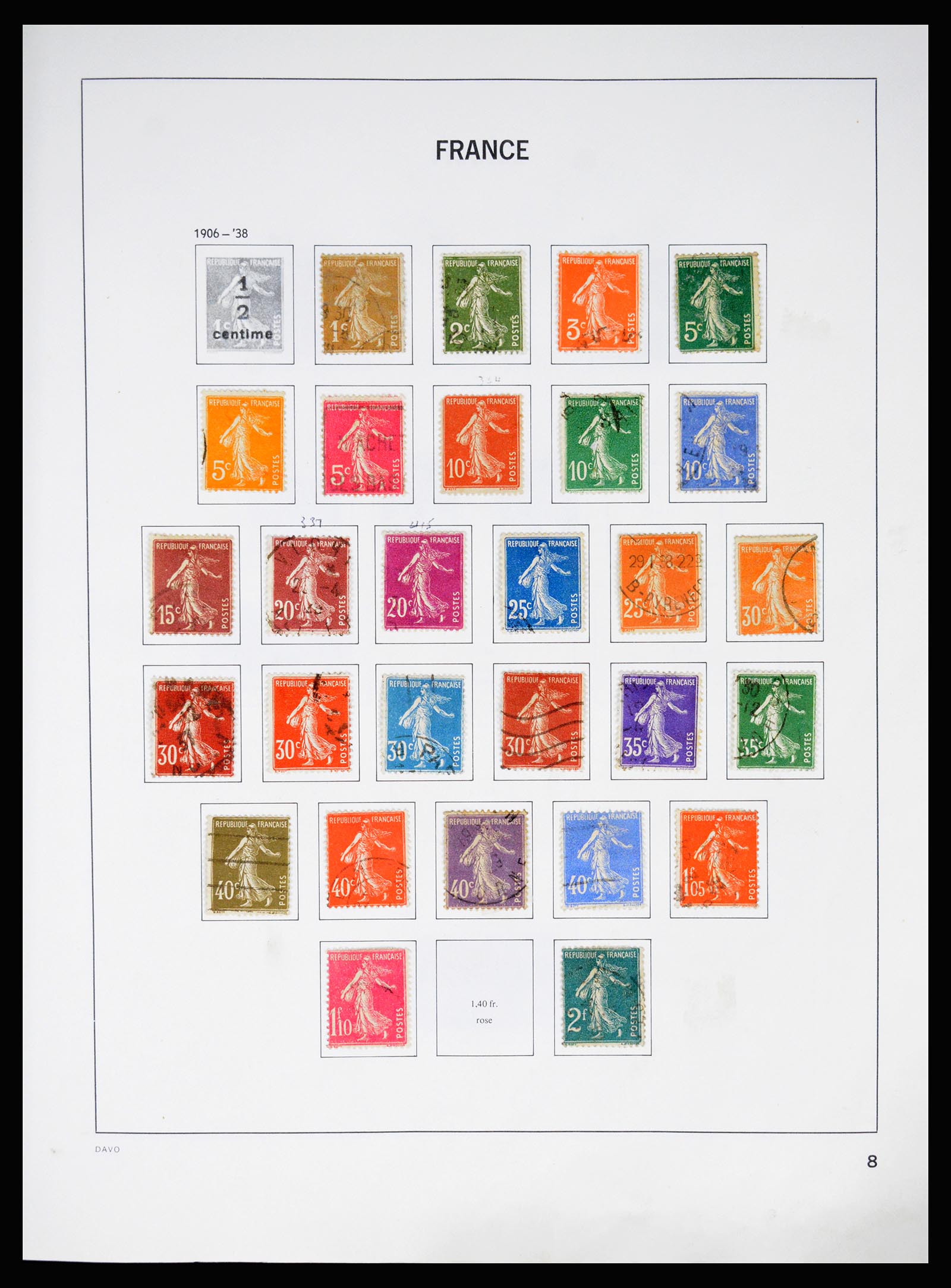 37088 008 - Postzegelverzameling 37088 Frankrijk 1849-1994.