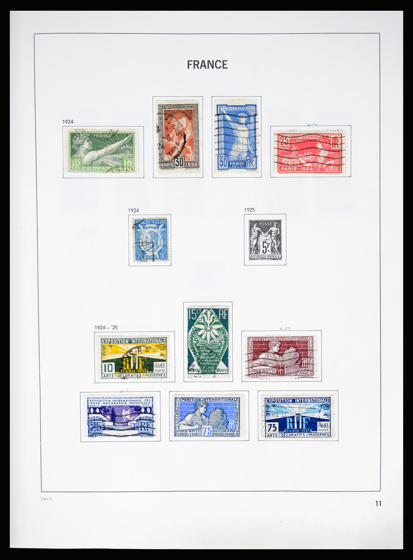 37088 011 - Postzegelverzameling 37088 Frankrijk 1849-1994.