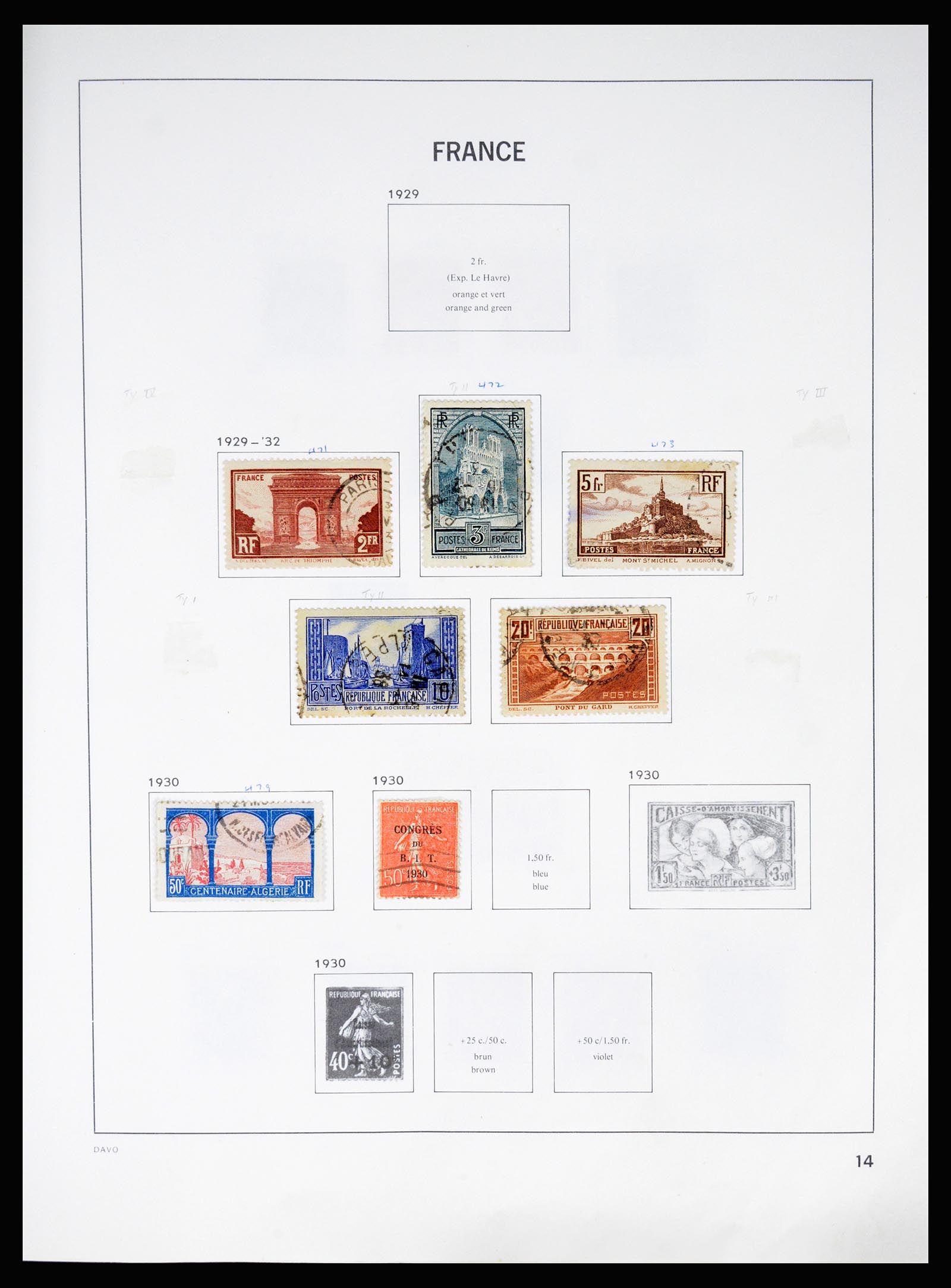 37088 014 - Postzegelverzameling 37088 Frankrijk 1849-1994.
