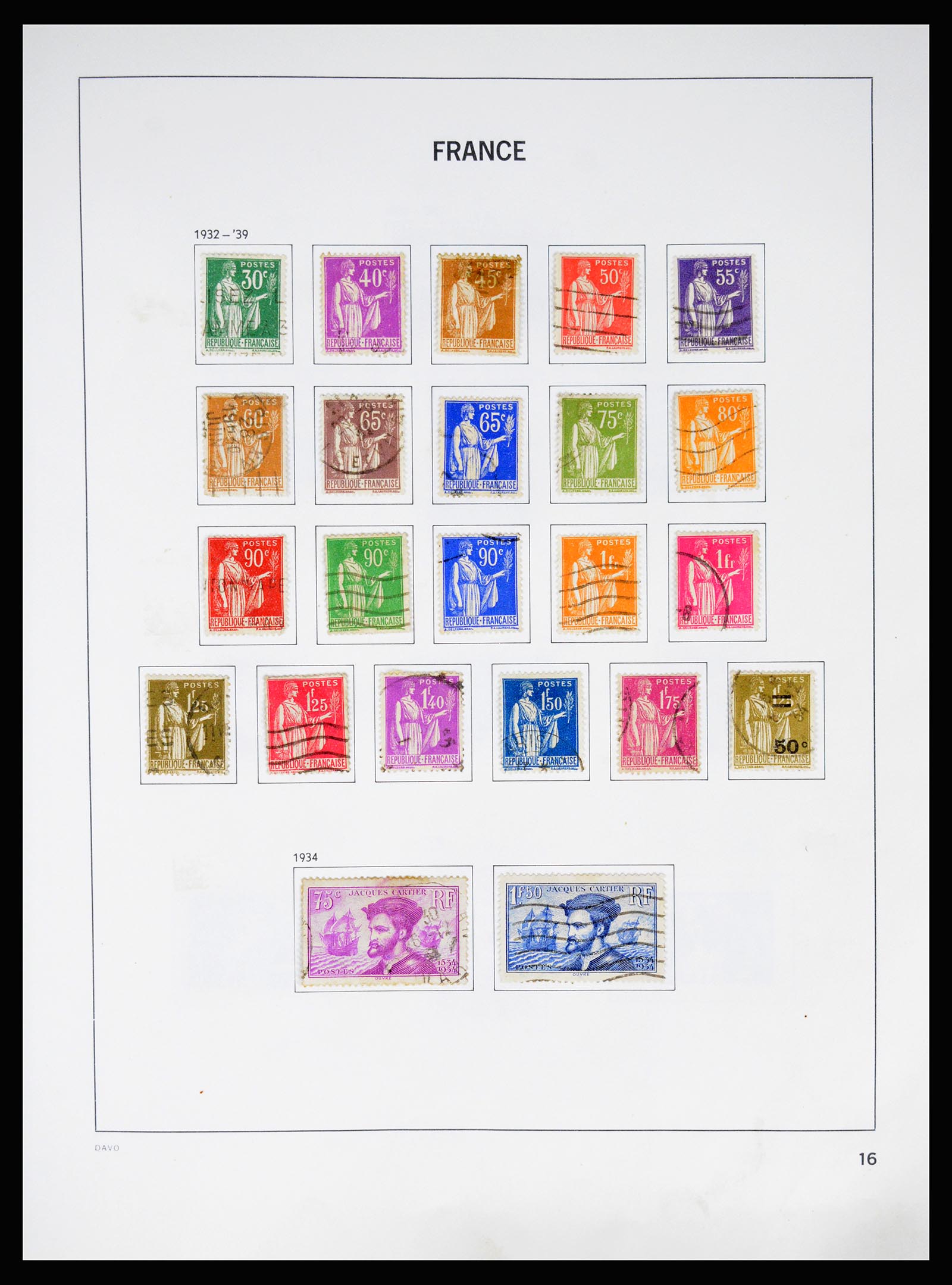 37088 016 - Postzegelverzameling 37088 Frankrijk 1849-1994.