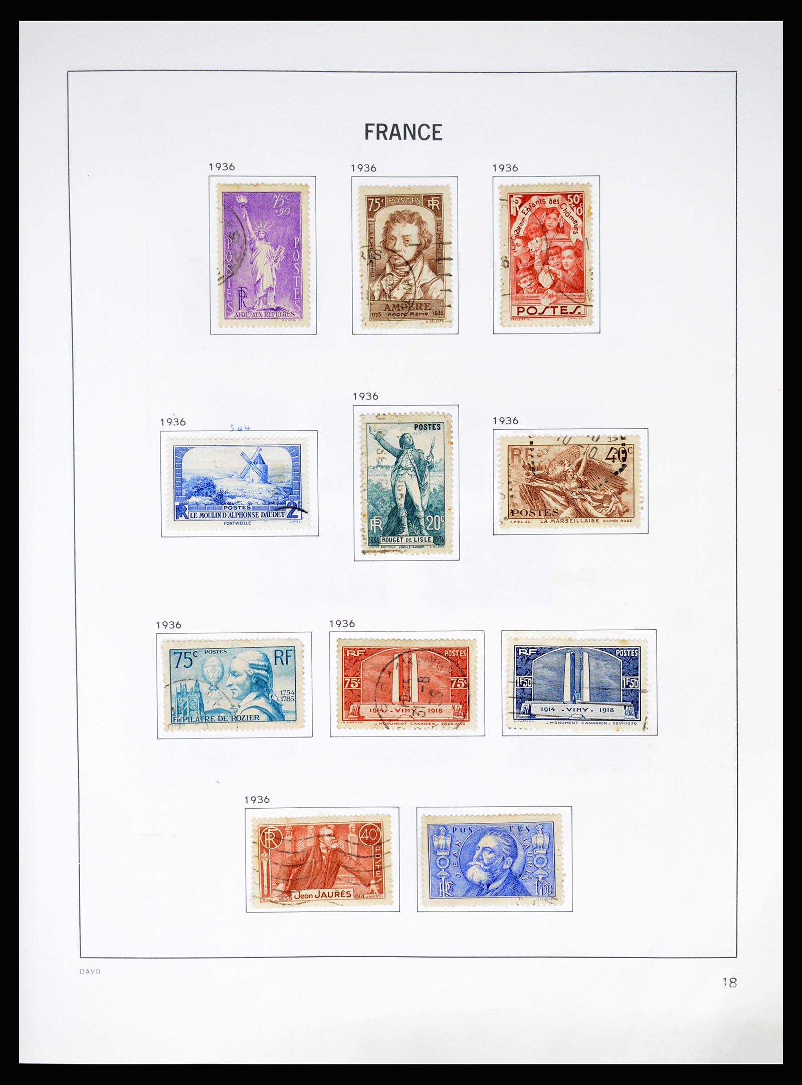 37088 018 - Postzegelverzameling 37088 Frankrijk 1849-1994.