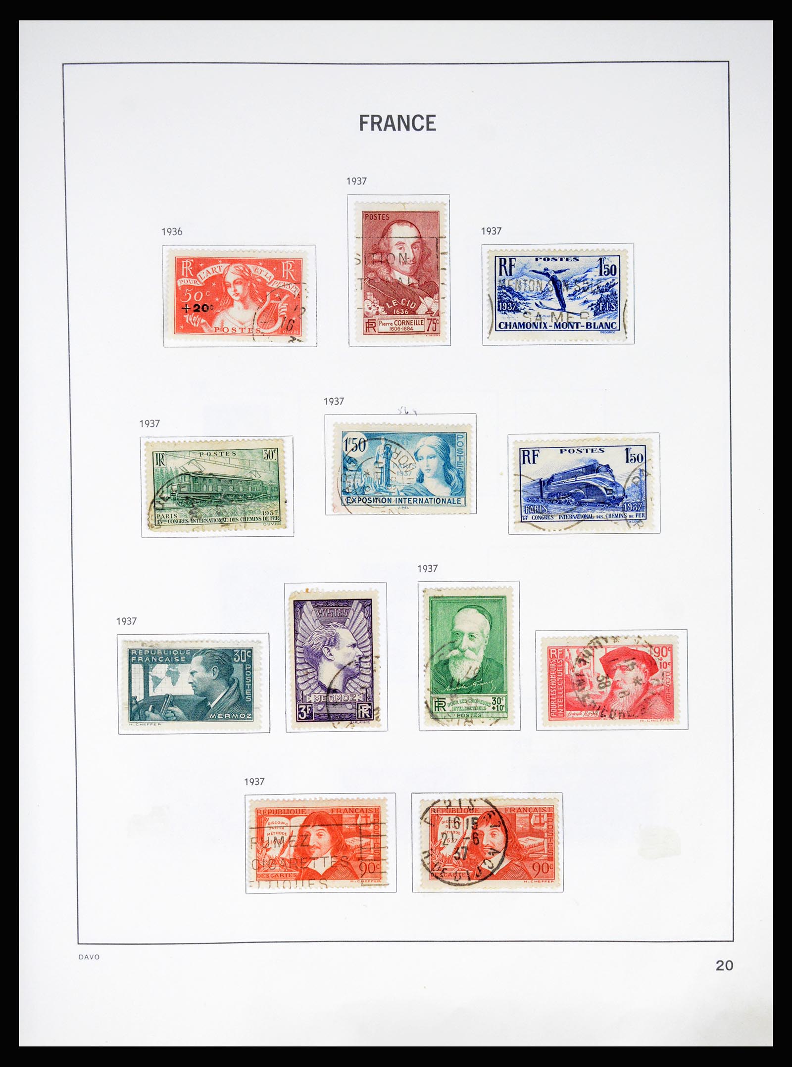 37088 020 - Postzegelverzameling 37088 Frankrijk 1849-1994.