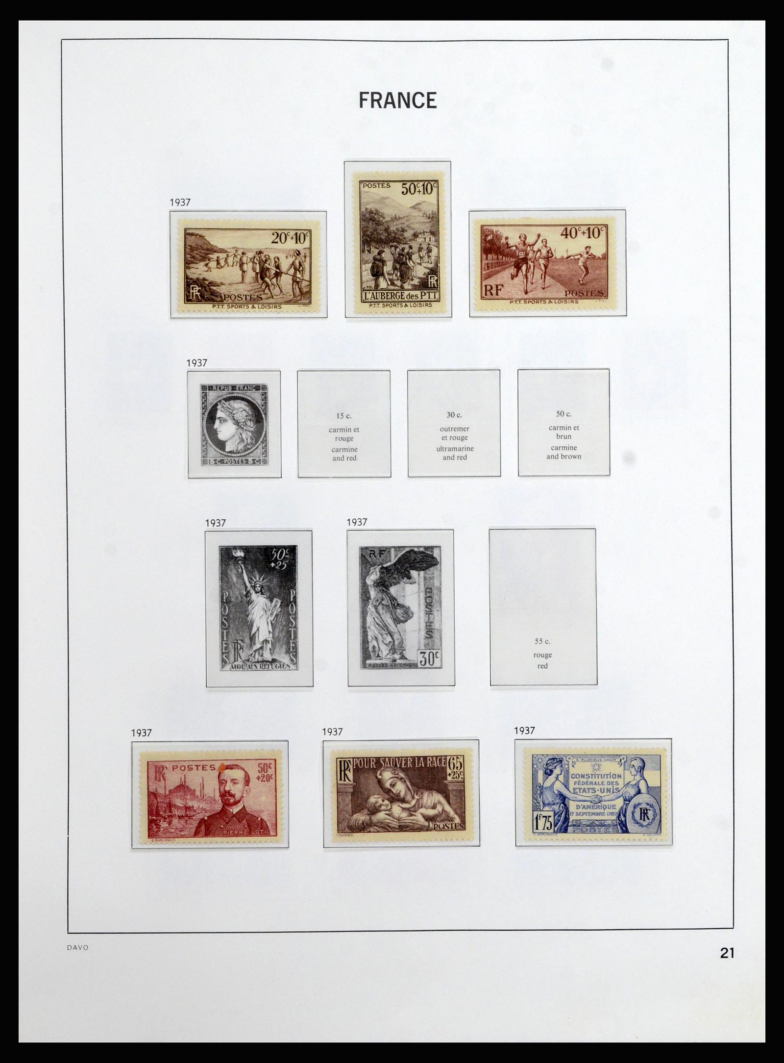 37089 020 - Postzegelverzameling 37089 Frankrijk 1863-2002.