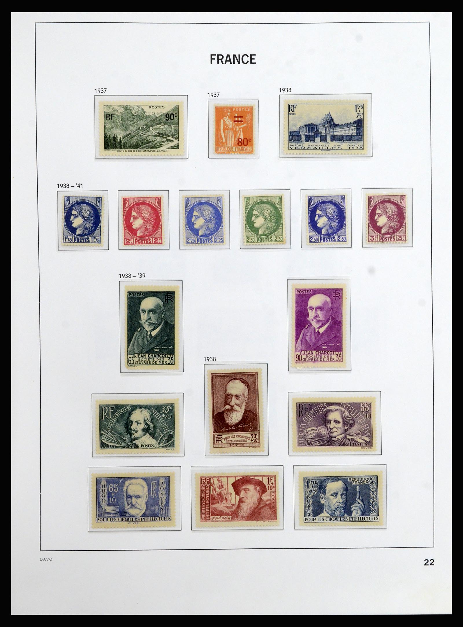 37089 021 - Postzegelverzameling 37089 Frankrijk 1863-2002.