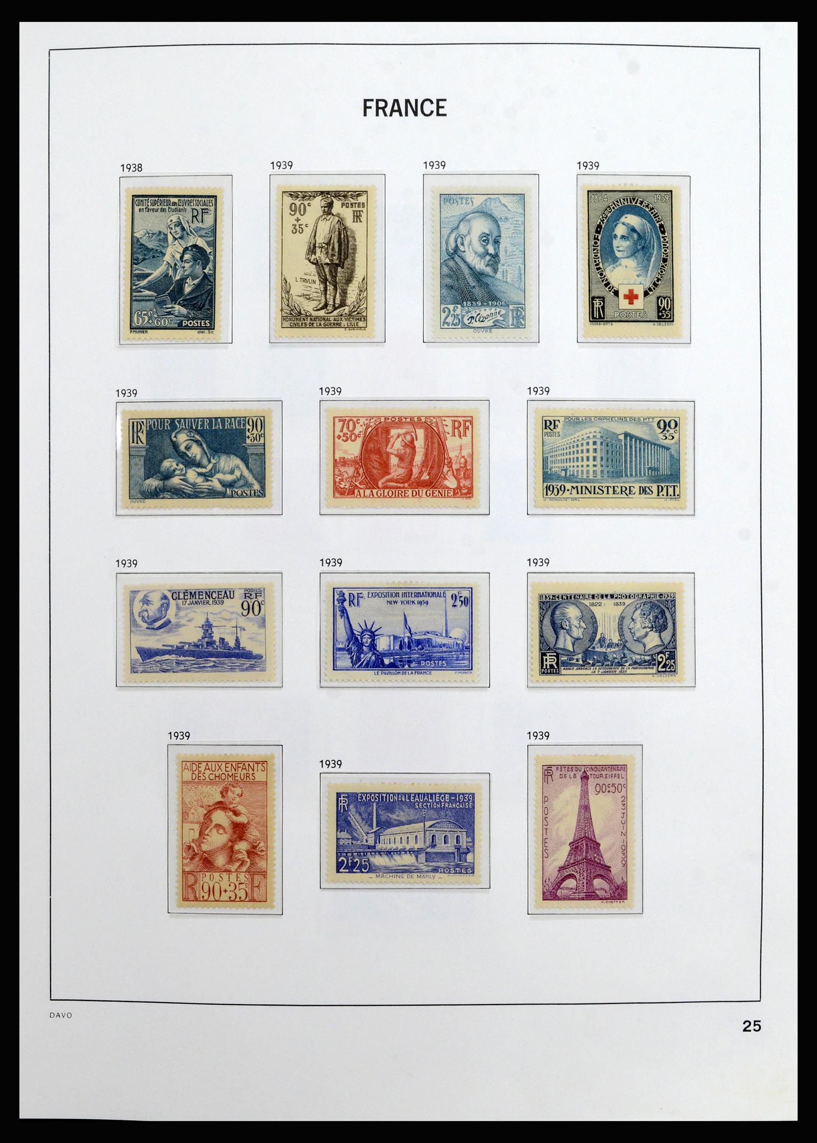 37089 024 - Postzegelverzameling 37089 Frankrijk 1863-2002.