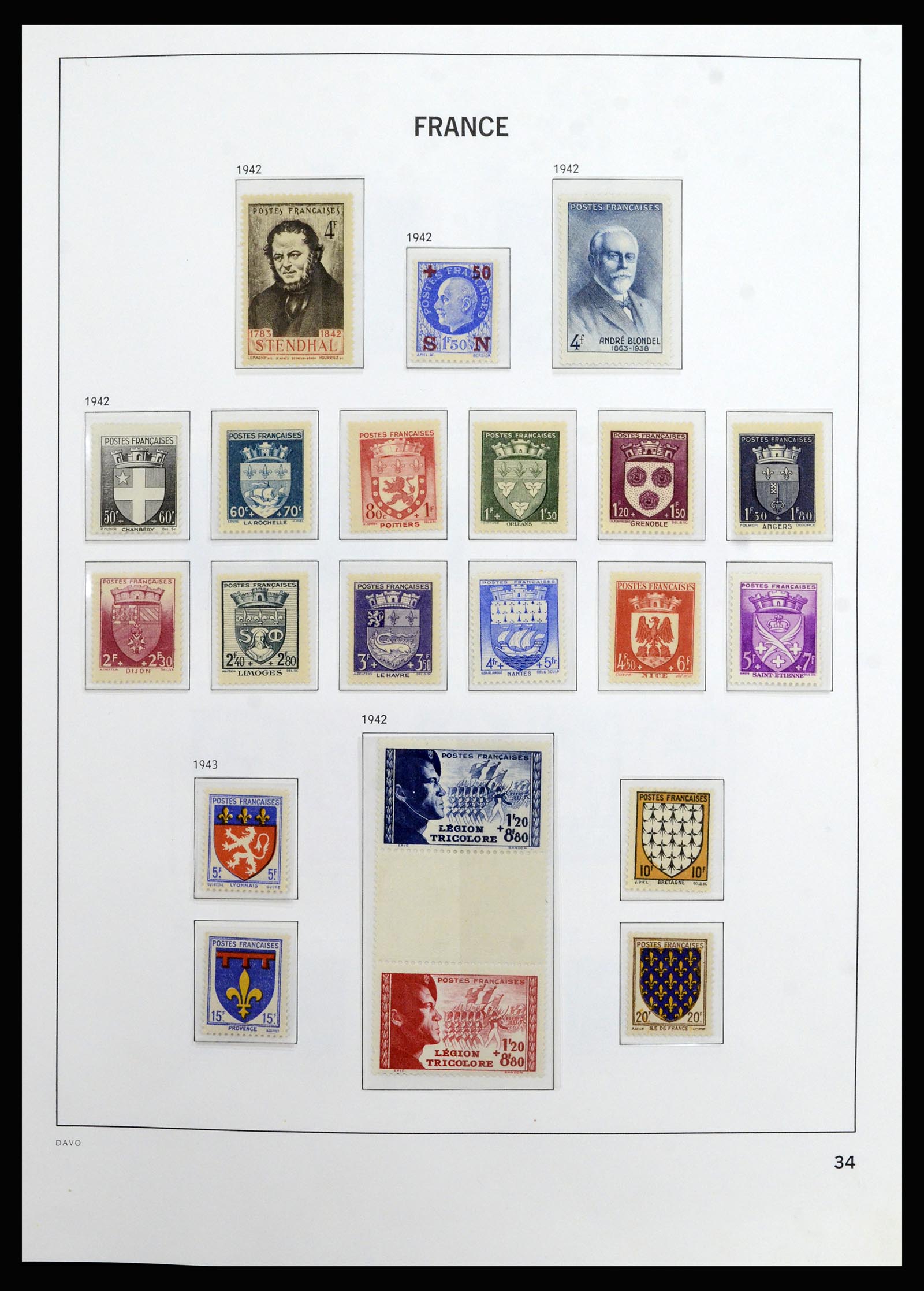 37089 033 - Postzegelverzameling 37089 Frankrijk 1863-2002.