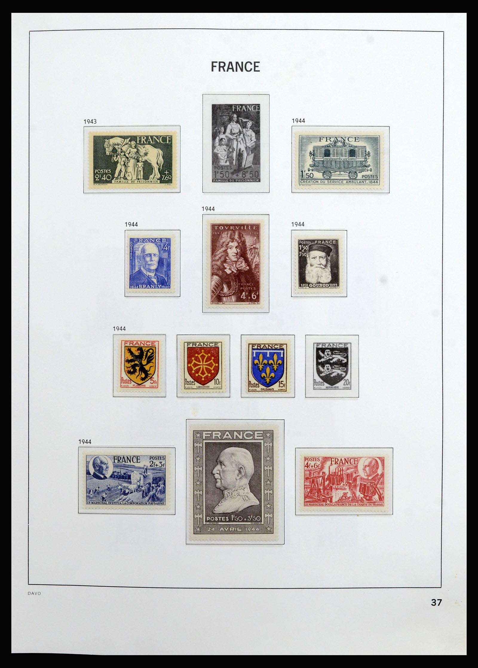 37089 036 - Postzegelverzameling 37089 Frankrijk 1863-2002.