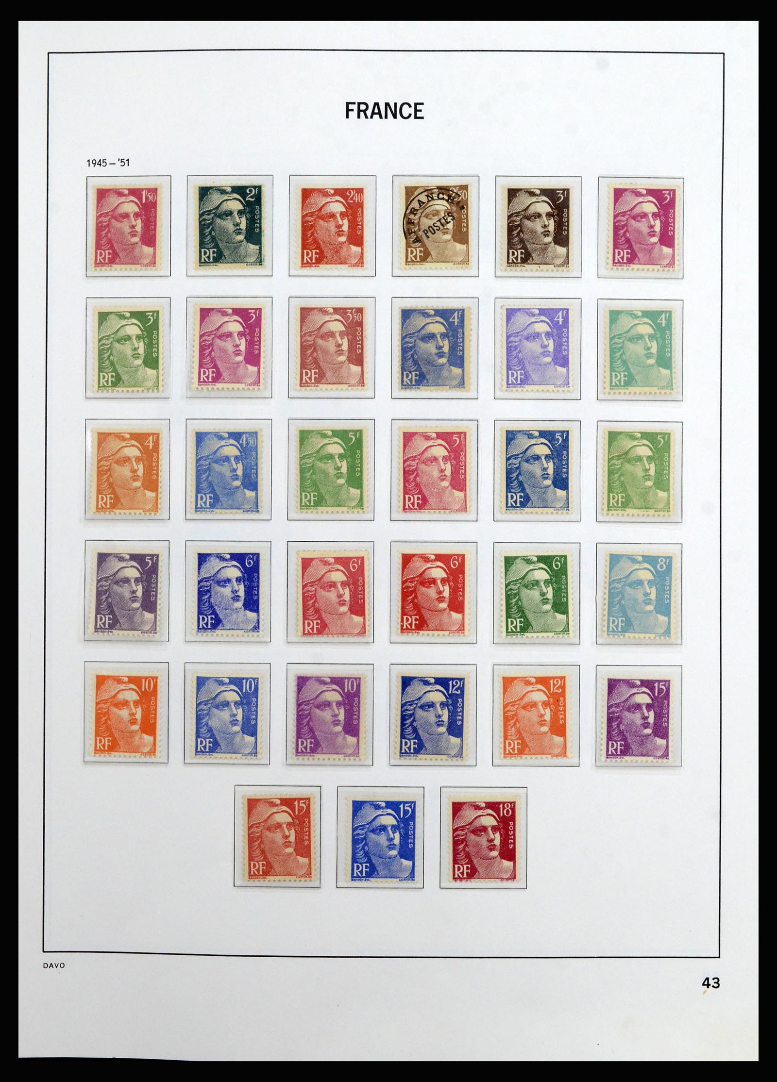 37089 042 - Postzegelverzameling 37089 Frankrijk 1863-2002.
