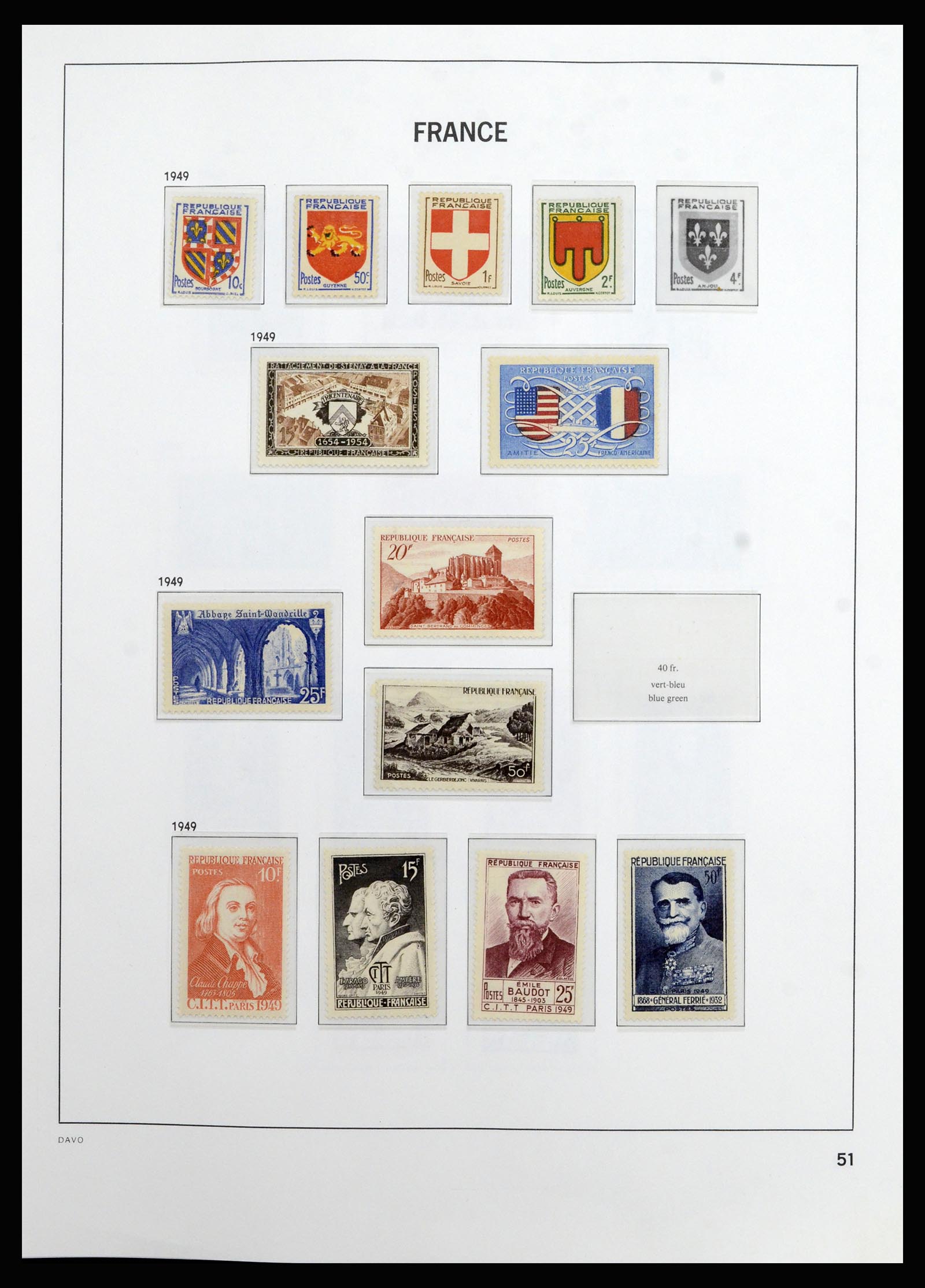 37089 050 - Postzegelverzameling 37089 Frankrijk 1863-2002.