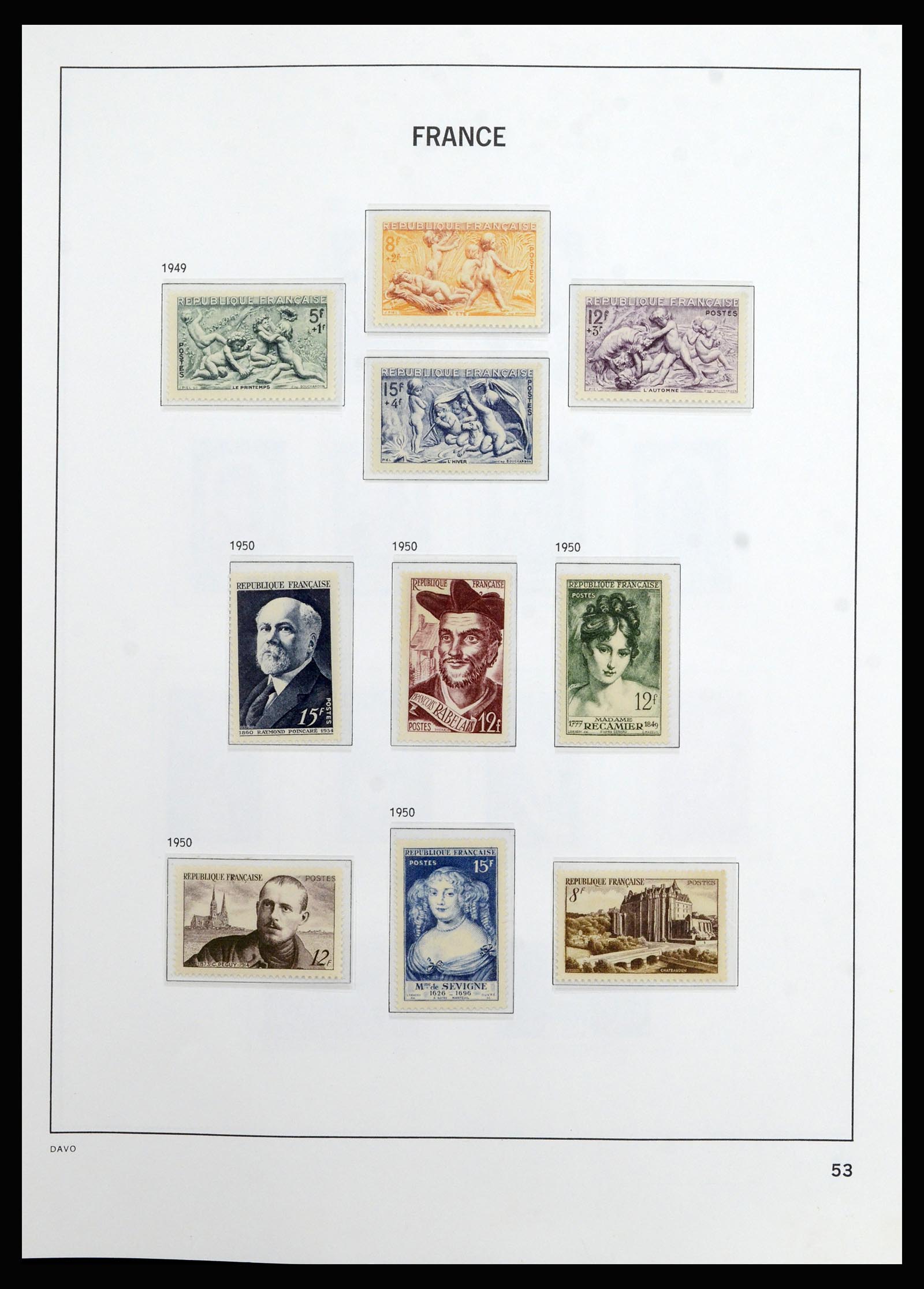 37089 052 - Postzegelverzameling 37089 Frankrijk 1863-2002.