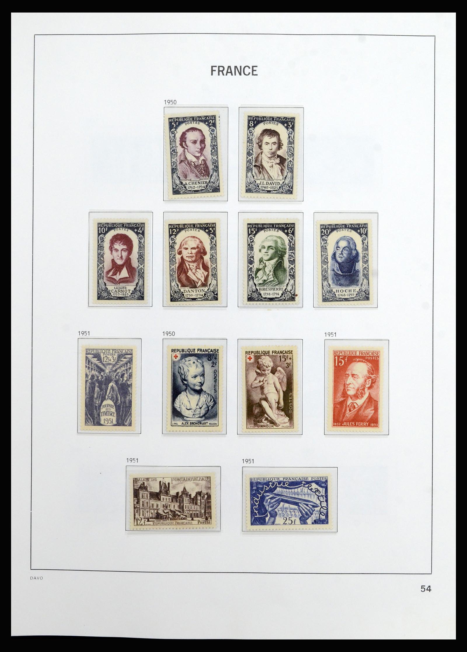 37089 053 - Postzegelverzameling 37089 Frankrijk 1863-2002.