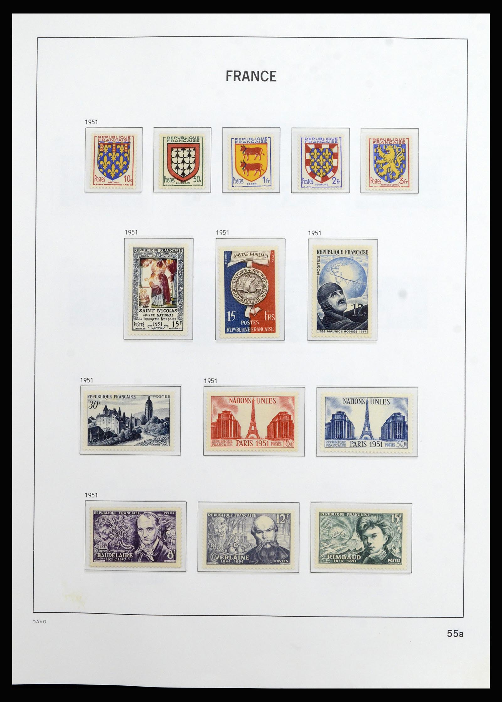 37089 055 - Postzegelverzameling 37089 Frankrijk 1863-2002.