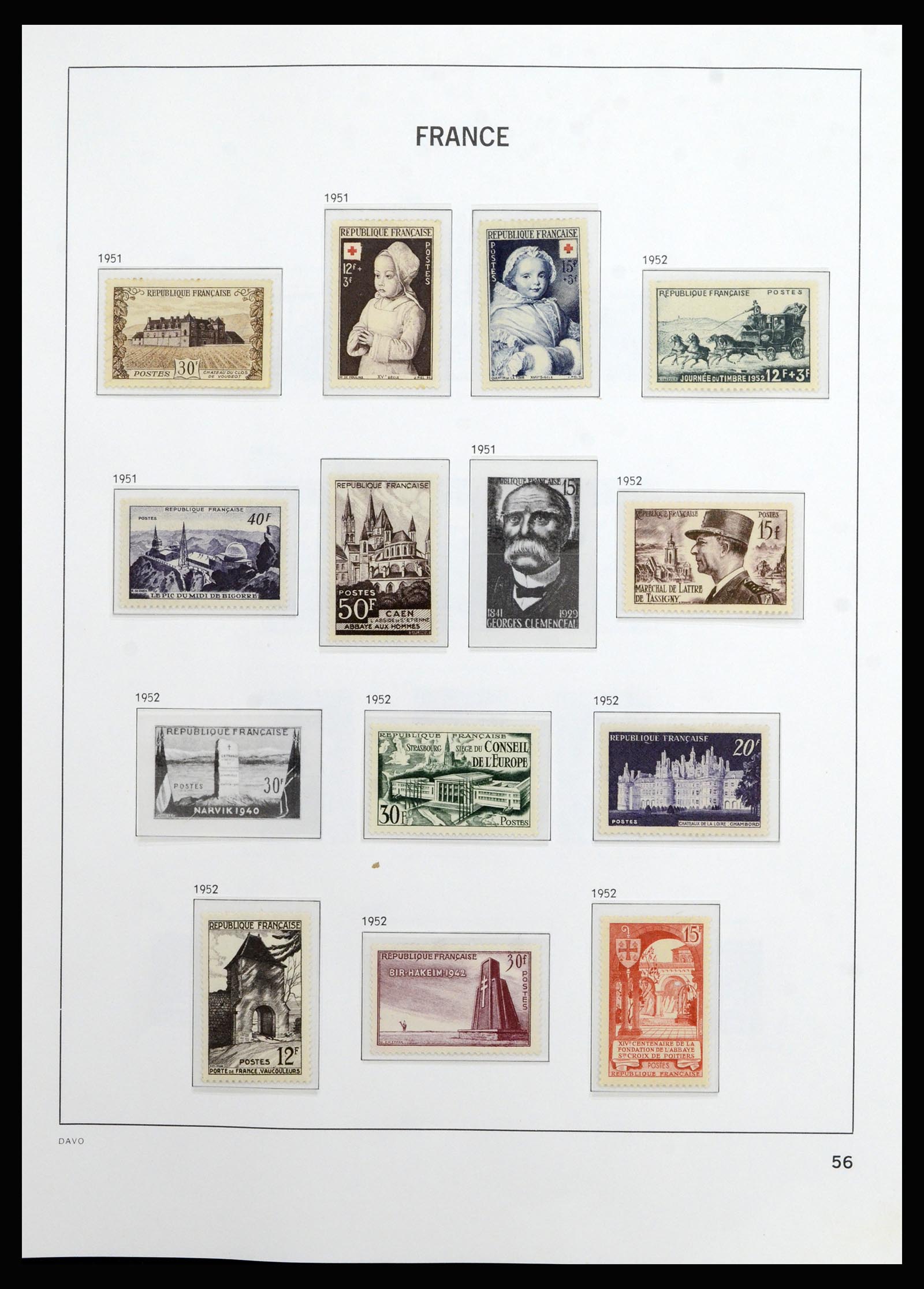 37089 056 - Postzegelverzameling 37089 Frankrijk 1863-2002.