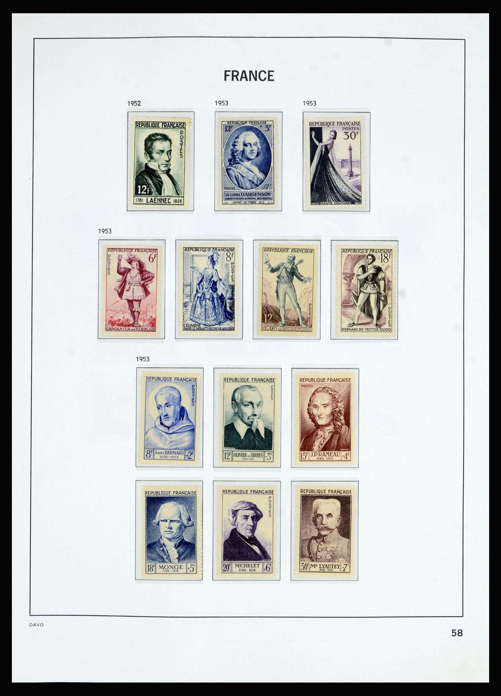 37089 058 - Postzegelverzameling 37089 Frankrijk 1863-2002.