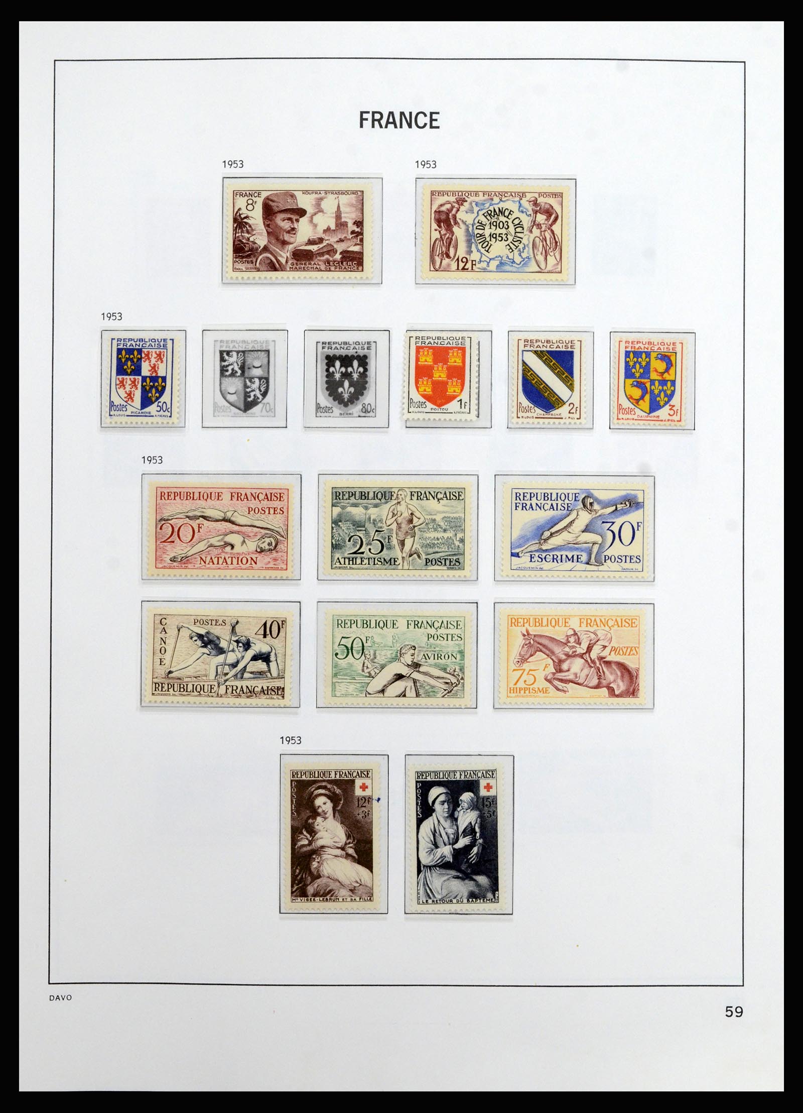 37089 059 - Postzegelverzameling 37089 Frankrijk 1863-2002.
