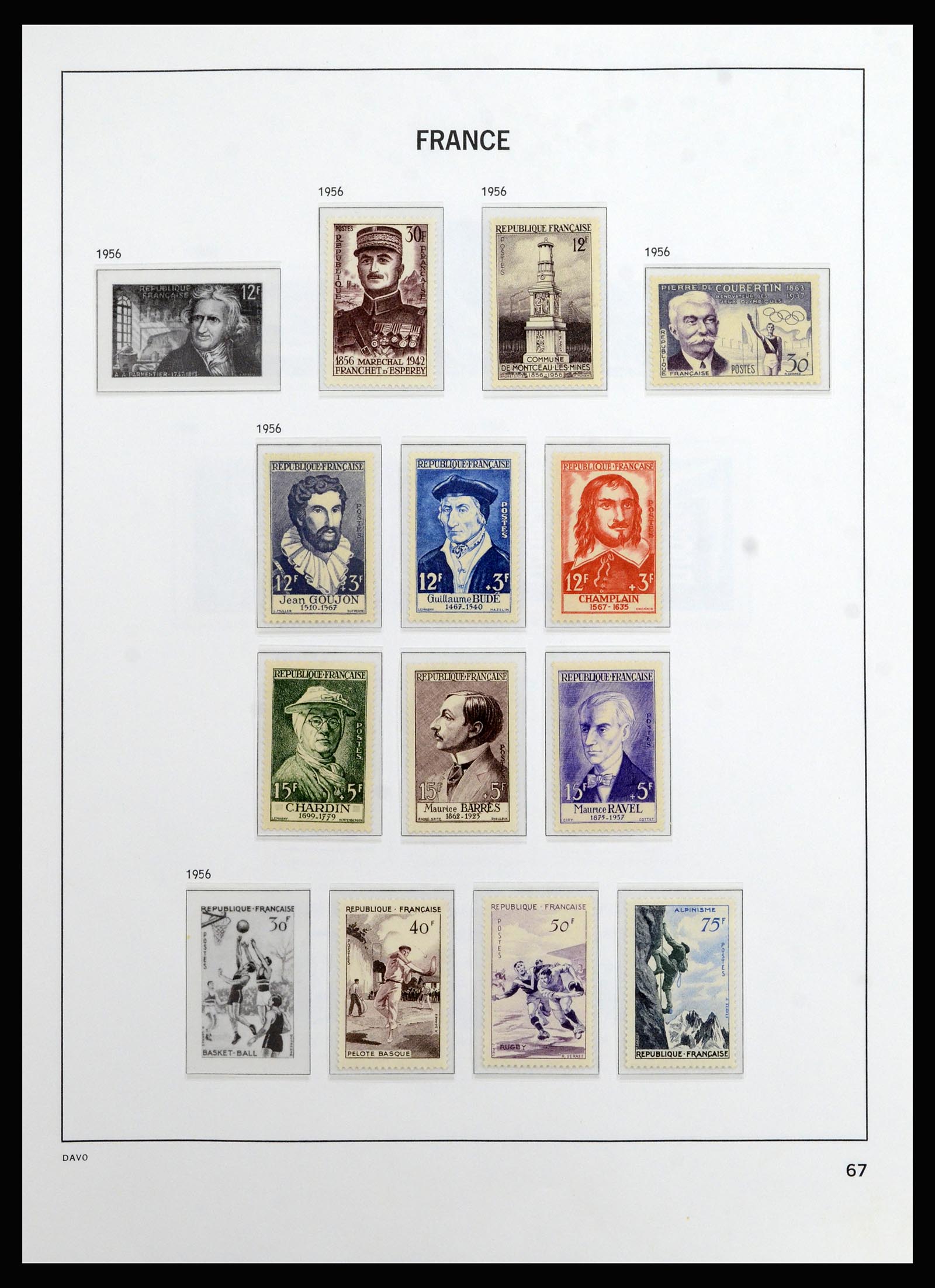 37089 067 - Postzegelverzameling 37089 Frankrijk 1863-2002.