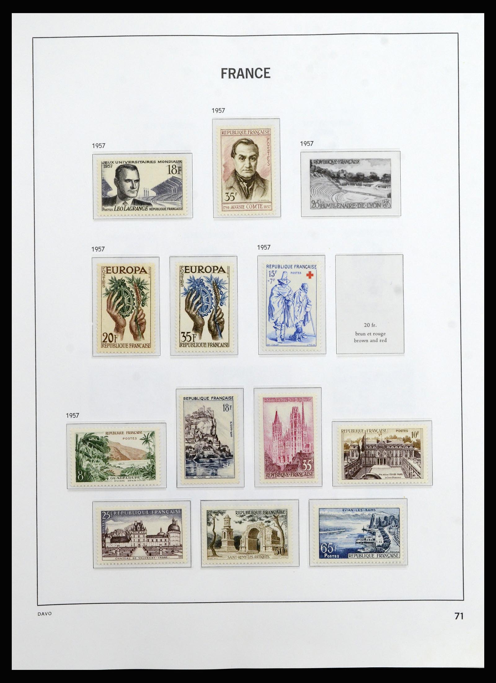 37089 071 - Postzegelverzameling 37089 Frankrijk 1863-2002.