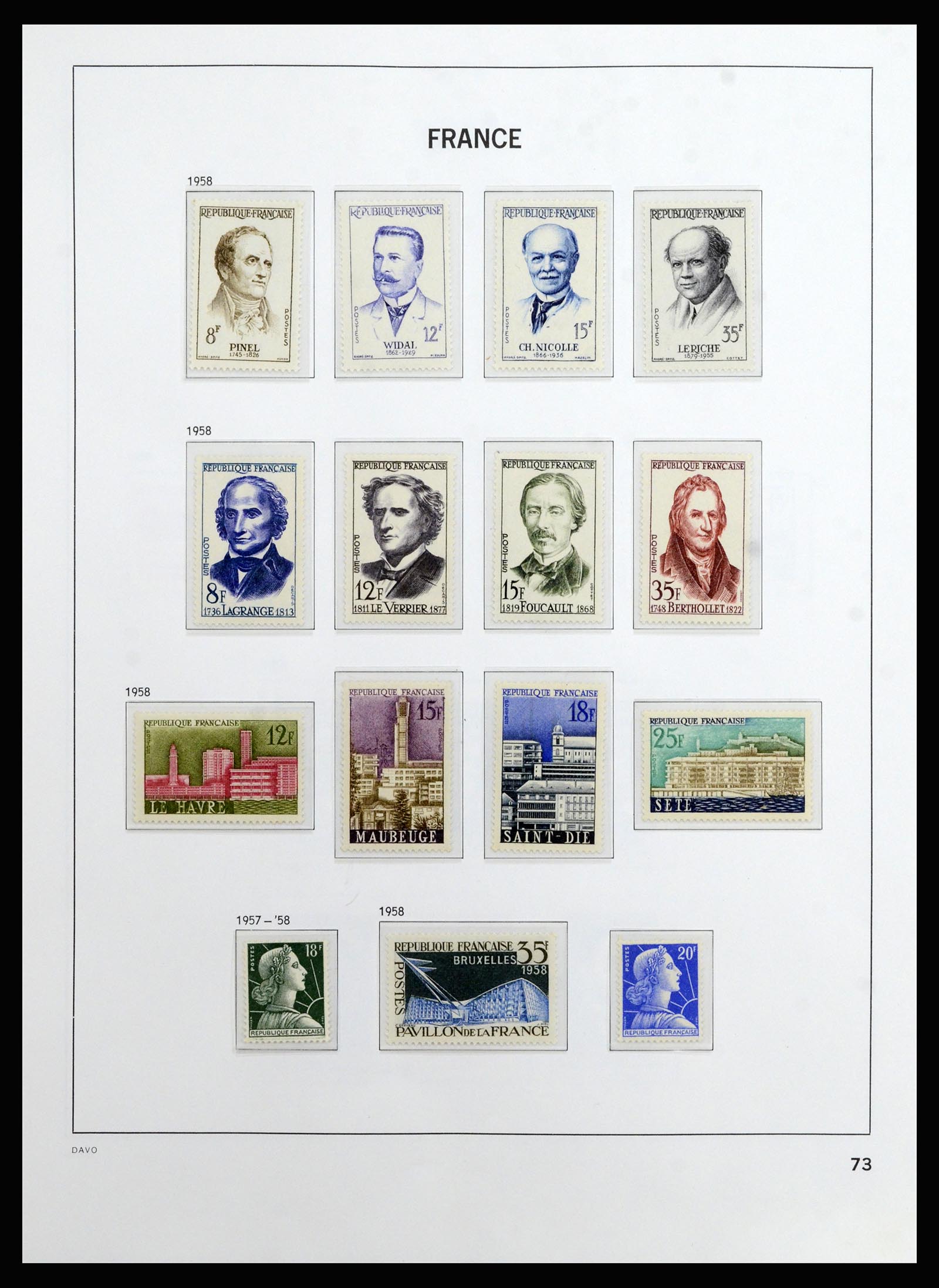 37089 073 - Postzegelverzameling 37089 Frankrijk 1863-2002.