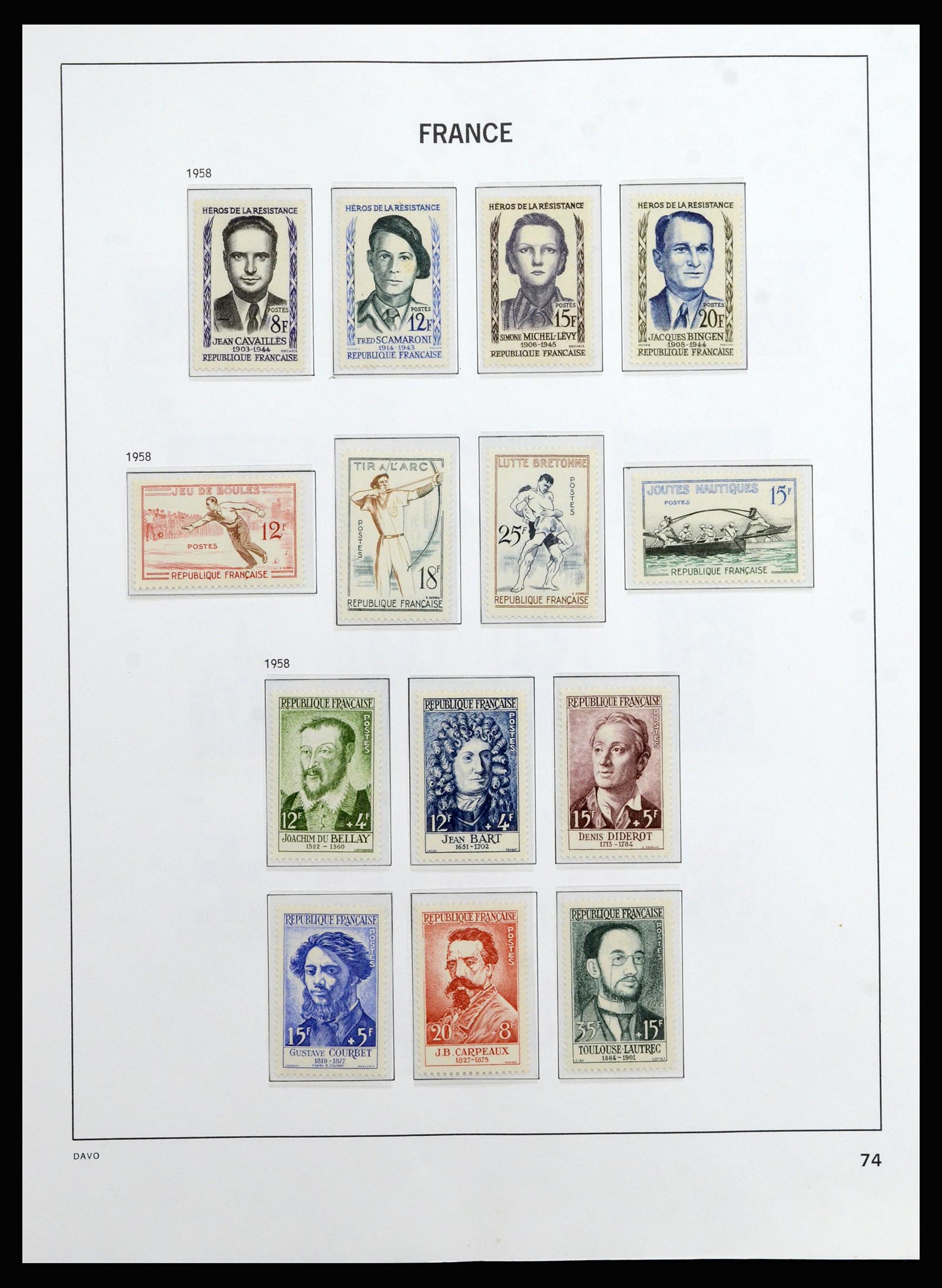 37089 074 - Postzegelverzameling 37089 Frankrijk 1863-2002.