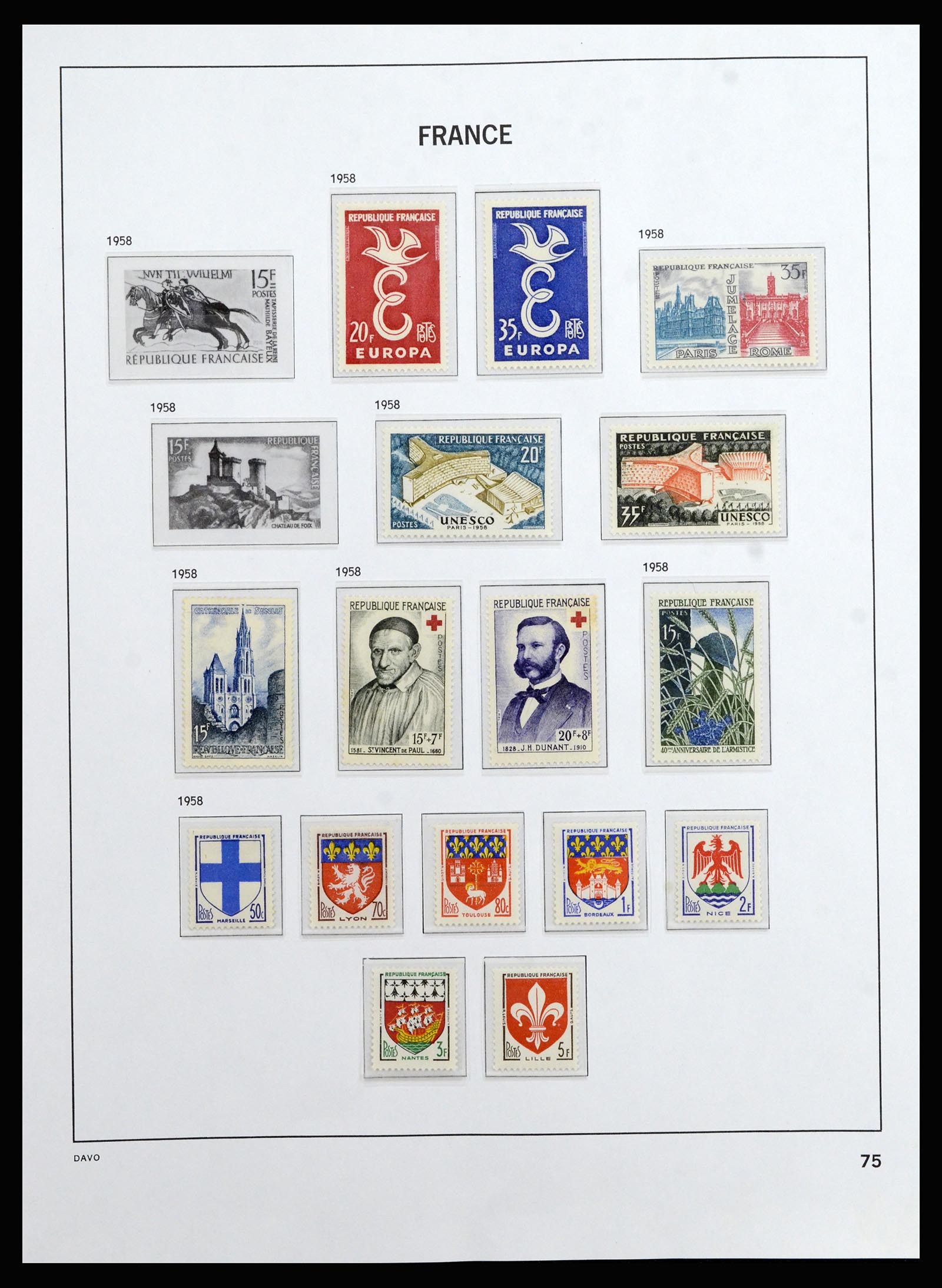 37089 075 - Postzegelverzameling 37089 Frankrijk 1863-2002.