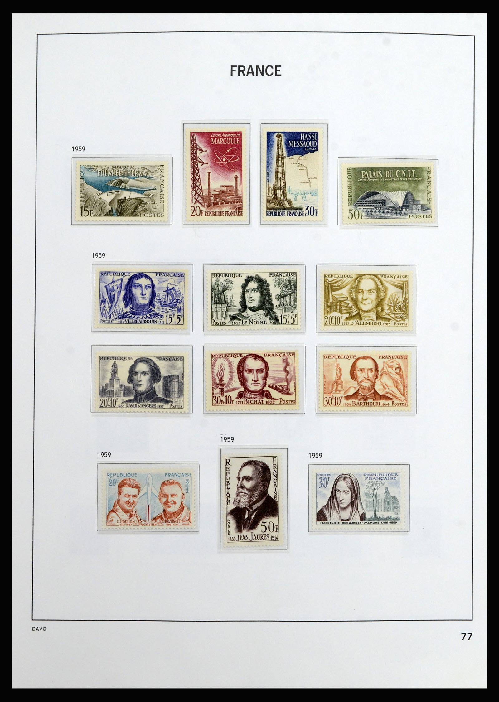 37089 077 - Postzegelverzameling 37089 Frankrijk 1863-2002.