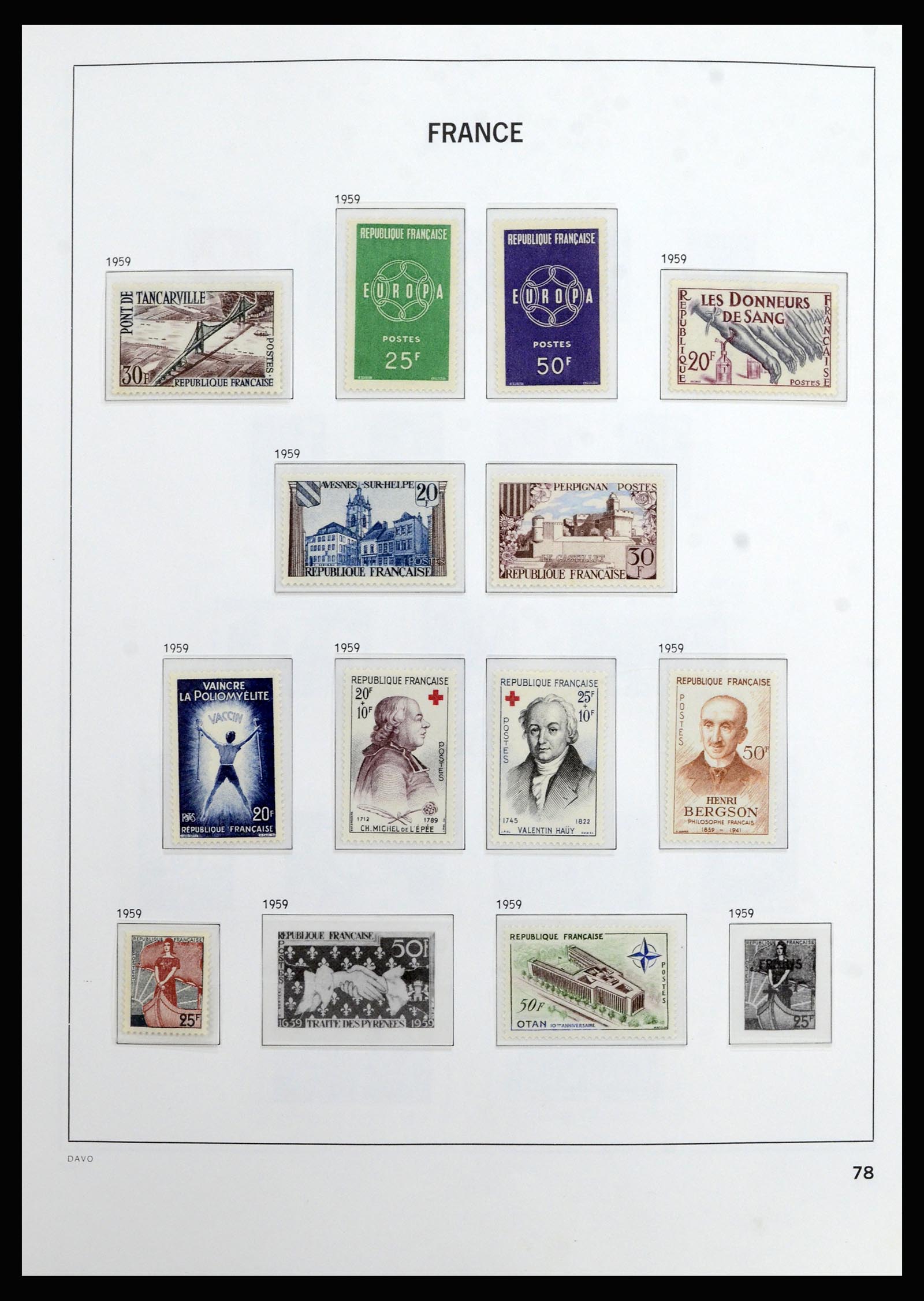 37089 078 - Postzegelverzameling 37089 Frankrijk 1863-2002.