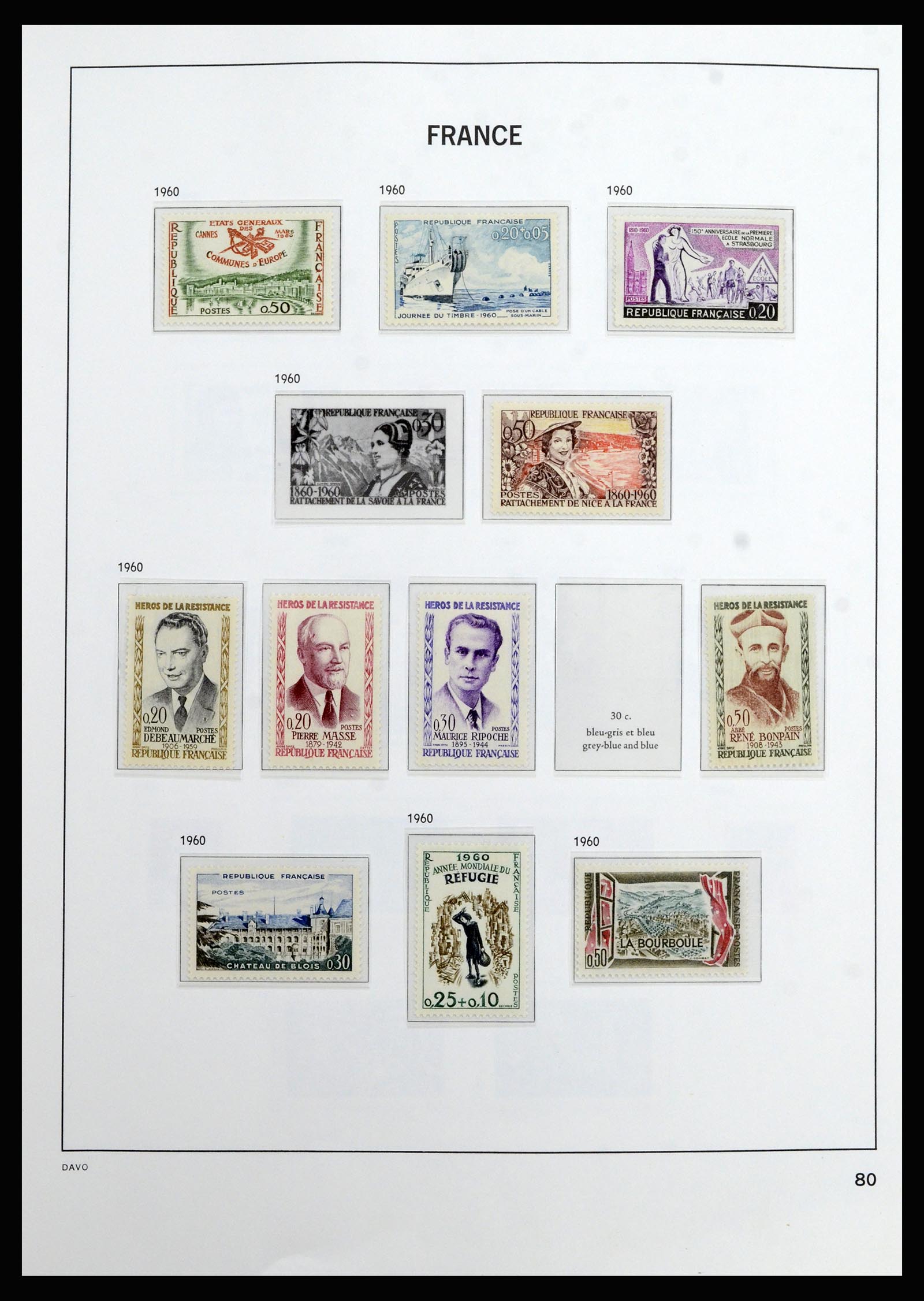 37089 080 - Postzegelverzameling 37089 Frankrijk 1863-2002.