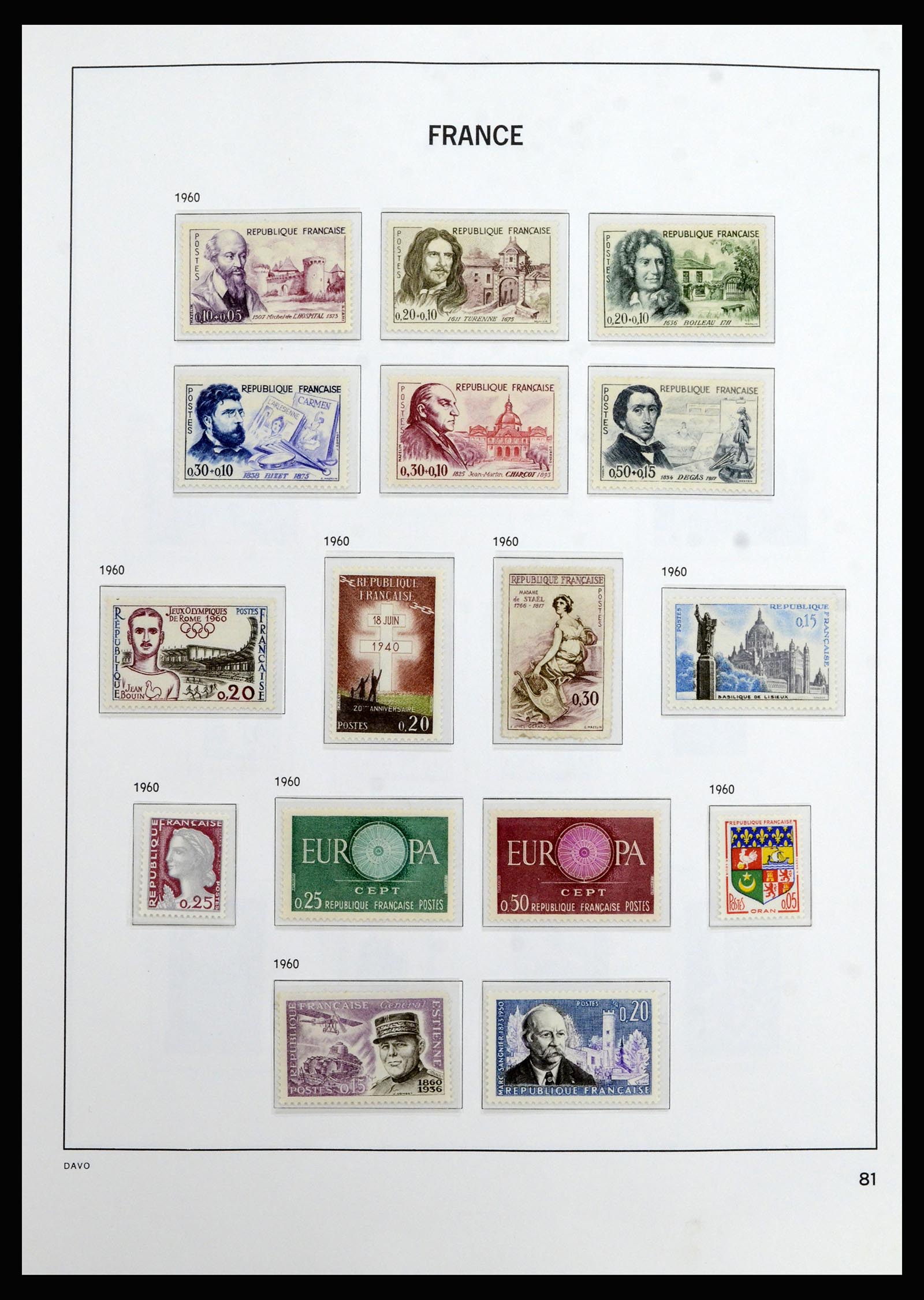 37089 081 - Postzegelverzameling 37089 Frankrijk 1863-2002.